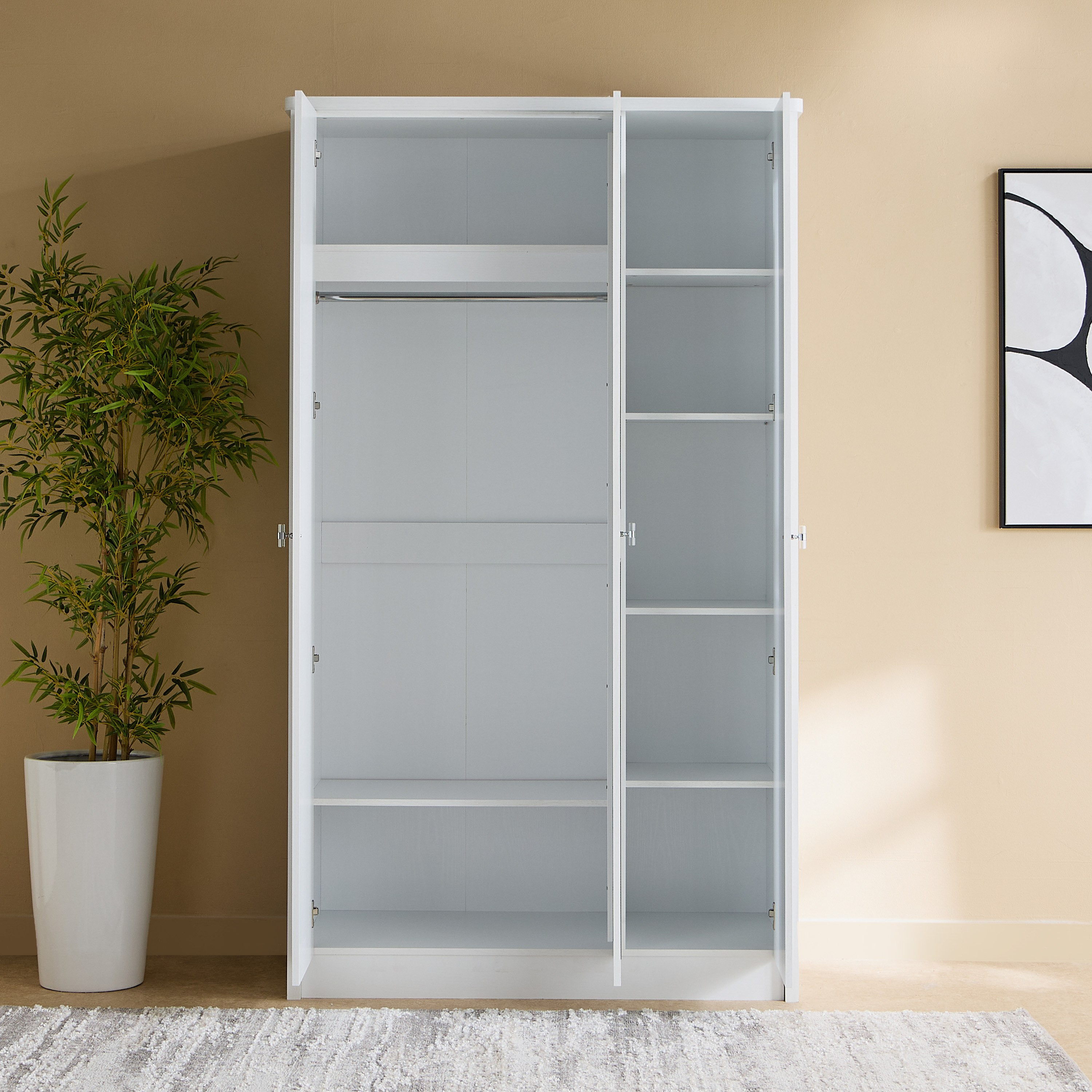 خزانة ملابس 3 أبواب مع مرآة - كورنيل من موڤو-hbxfurniture-wardrobes-image-4