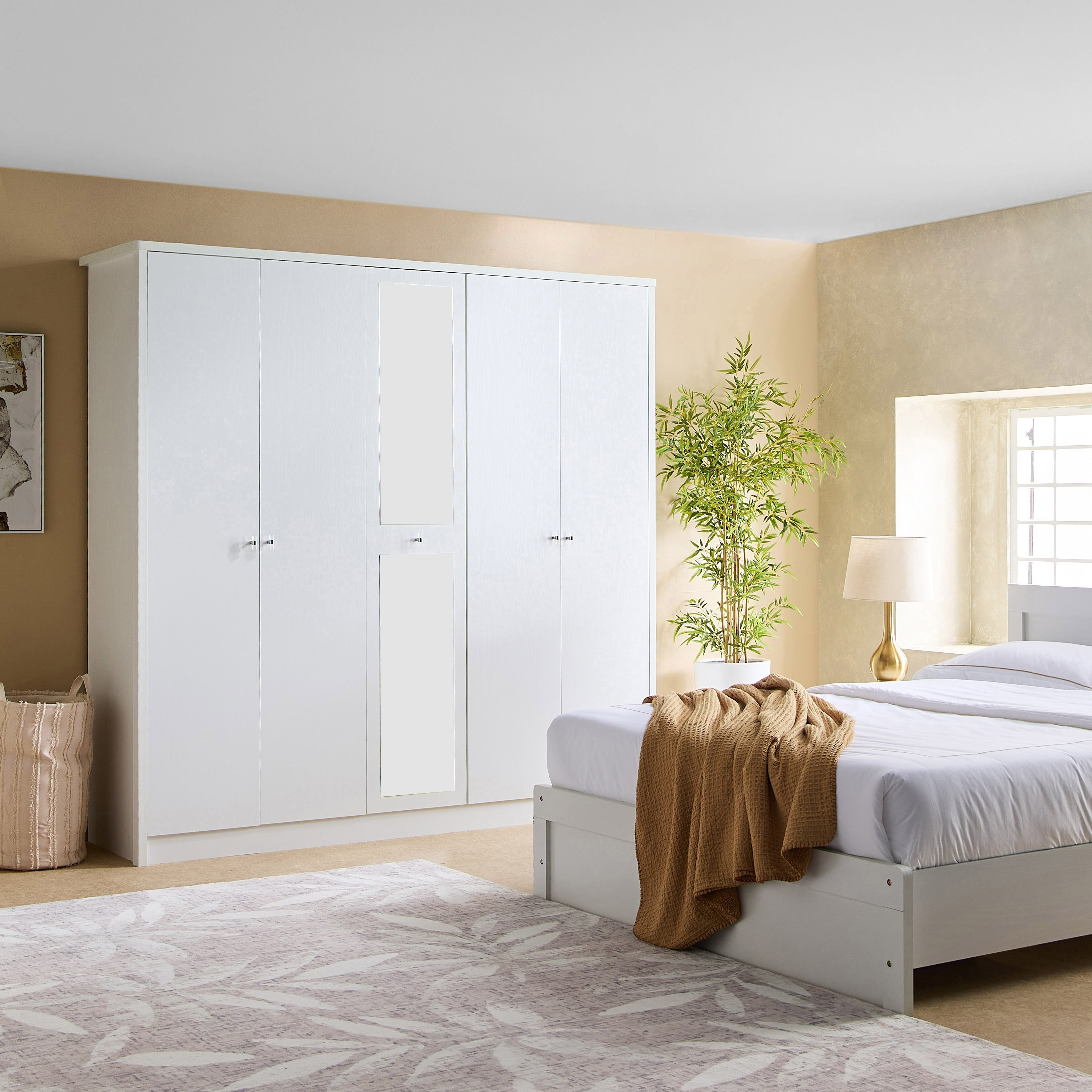 خزانة ملابس 5 أبواب مع مرآة - كورنيل من موڤو-hbxfurniture-wardrobes-image-11