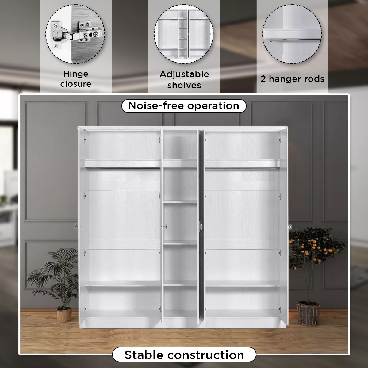 خزانة ملابس 5 أبواب مع مرآة - كورنيل من موڤو-hbxfurniture-wardrobes-image-14
