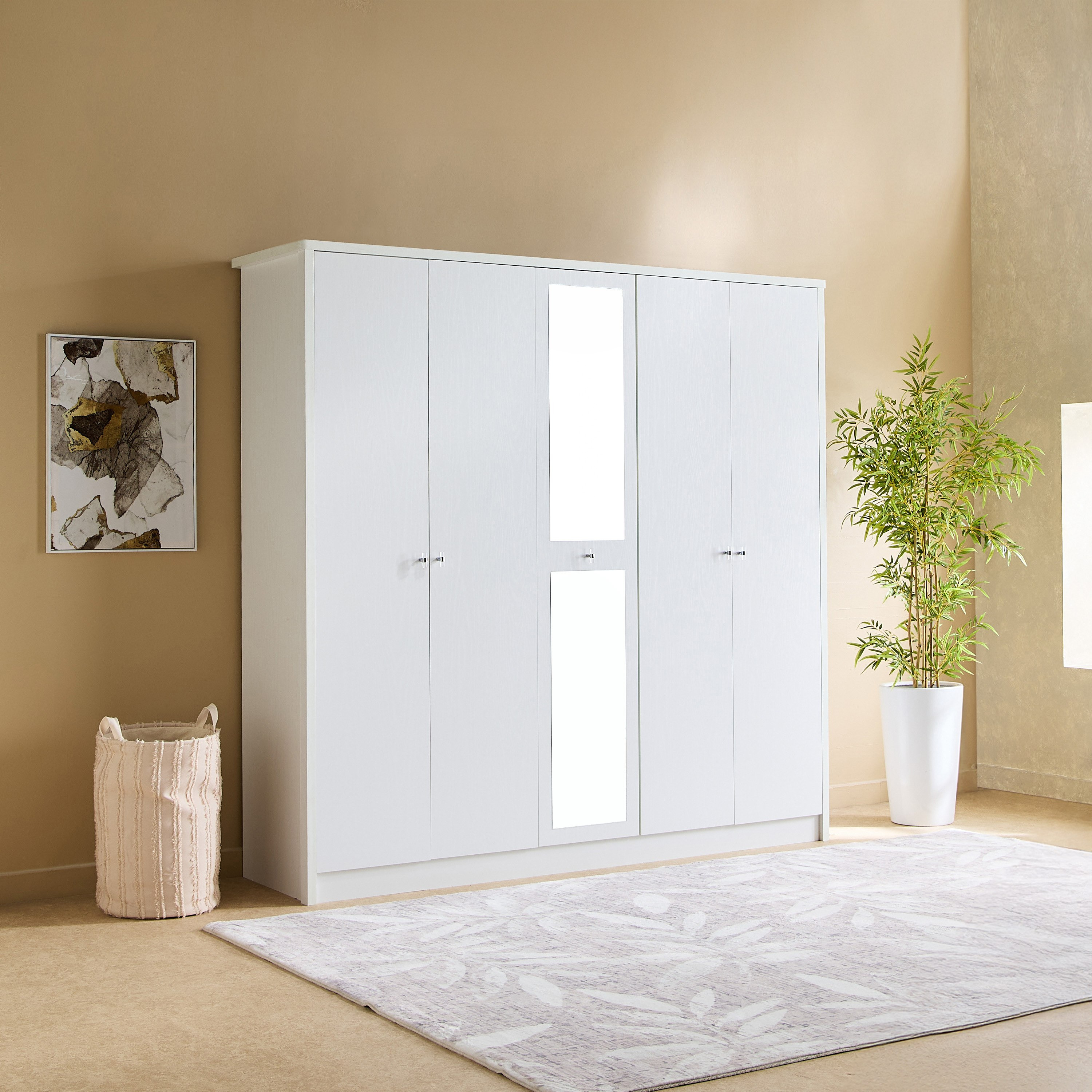 خزانة ملابس 5 أبواب مع مرآة - كورنيل من موڤو-hbxfurniture-wardrobes-image-2
