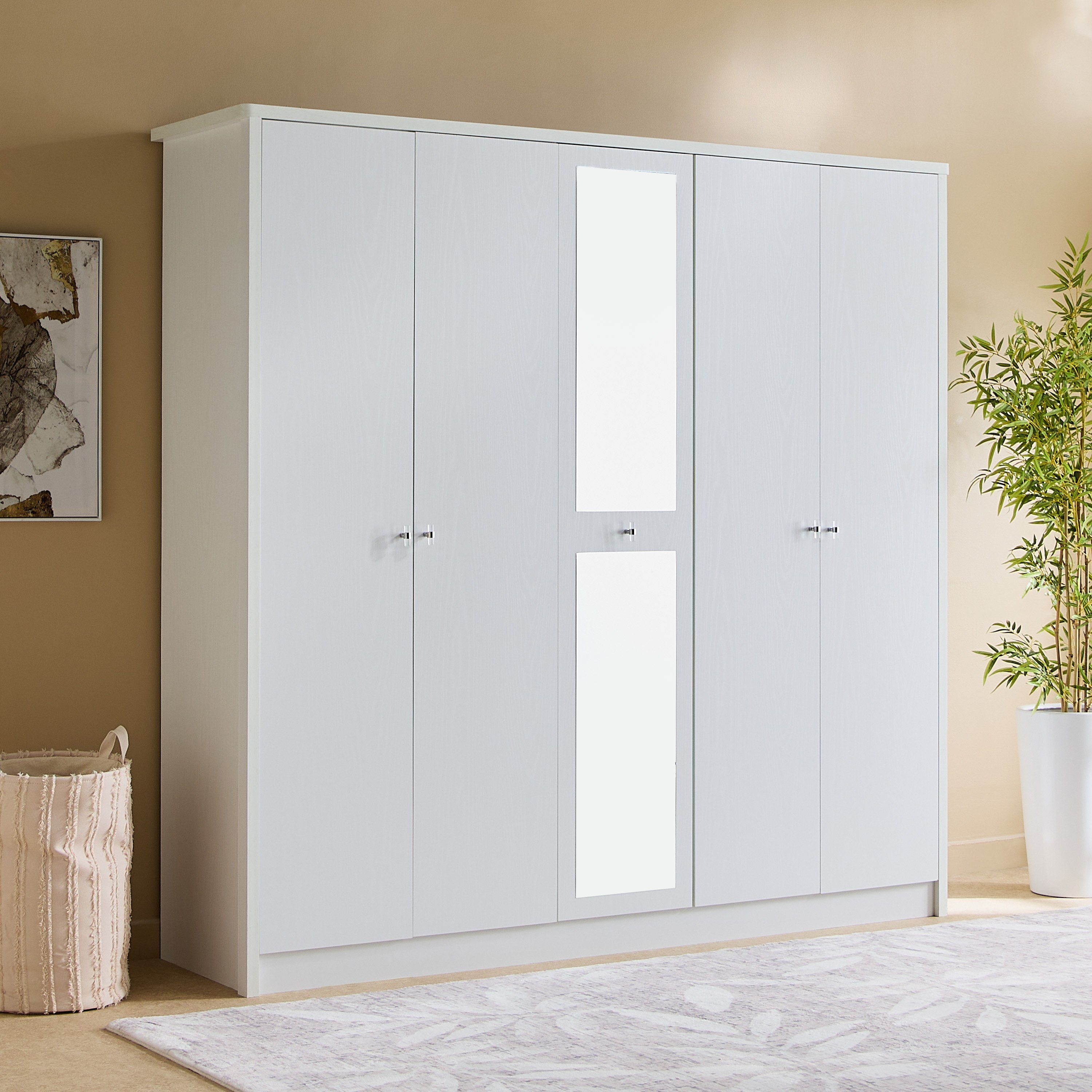 خزانة ملابس 5 أبواب مع مرآة - كورنيل من موڤو-hbxfurniture-wardrobes-image-3
