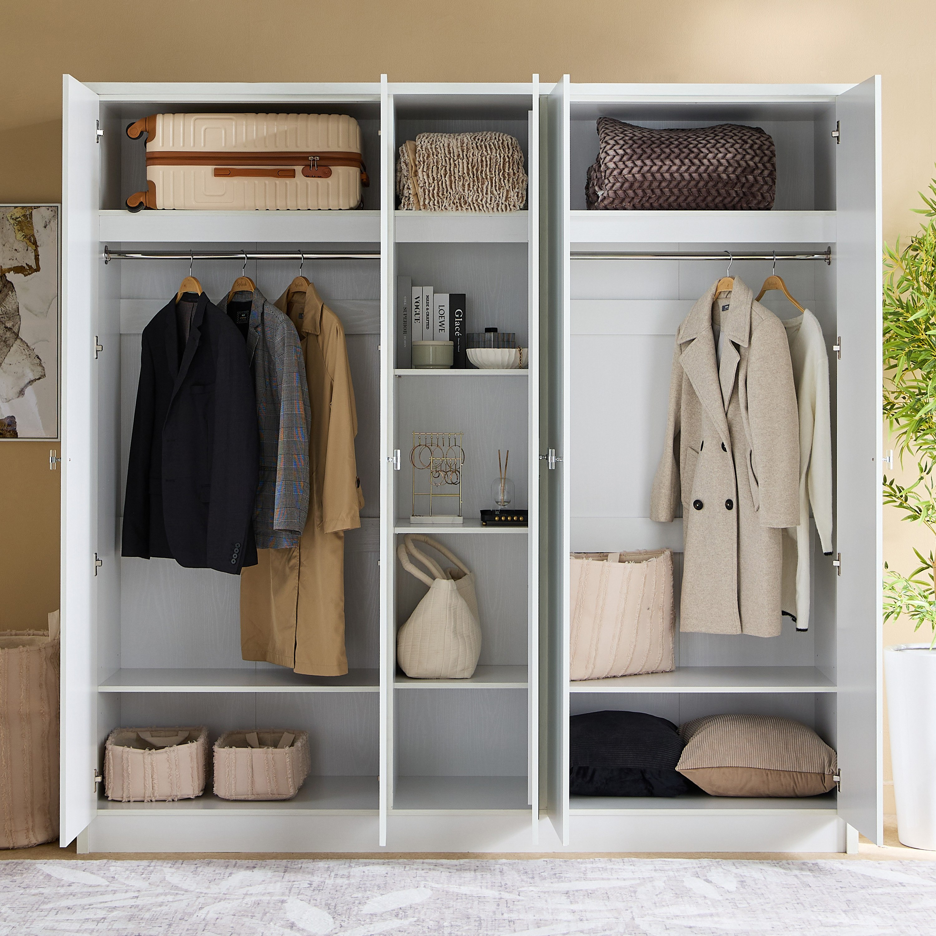 خزانة ملابس 5 أبواب مع مرآة - كورنيل من موڤو-hbxfurniture-wardrobes-image-5