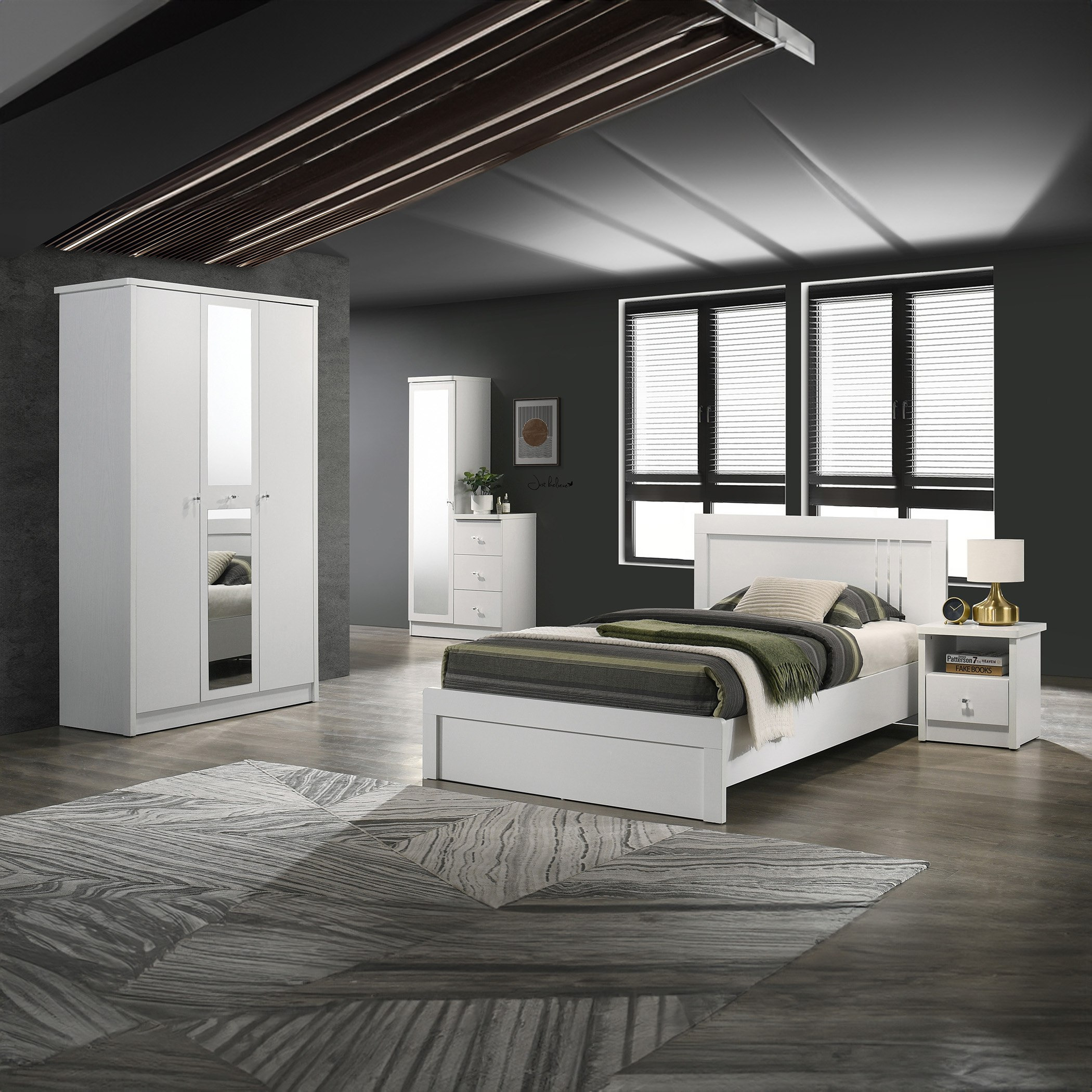 طاولة تزيين طويلة 3 أدراج مع مرآة - كورنيل من موڤو -hbxfurniture-kidsroom-kidsdressersandmirrors-image-11
