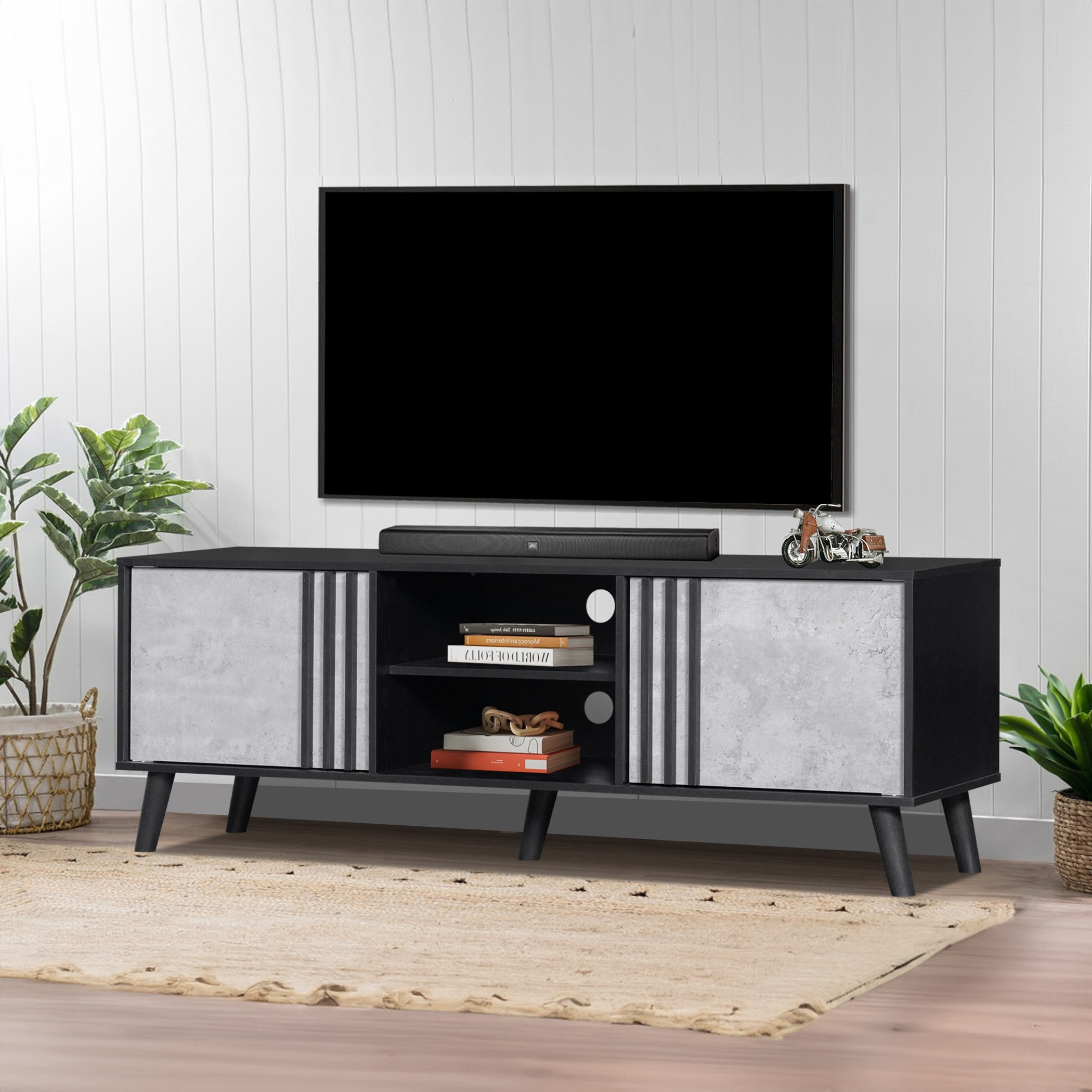 Ashen 1.6 Metre TV Unit for TVs up to 70 inches-hbxlivingroom-mediaunitsandstorage-tvunits-image-1