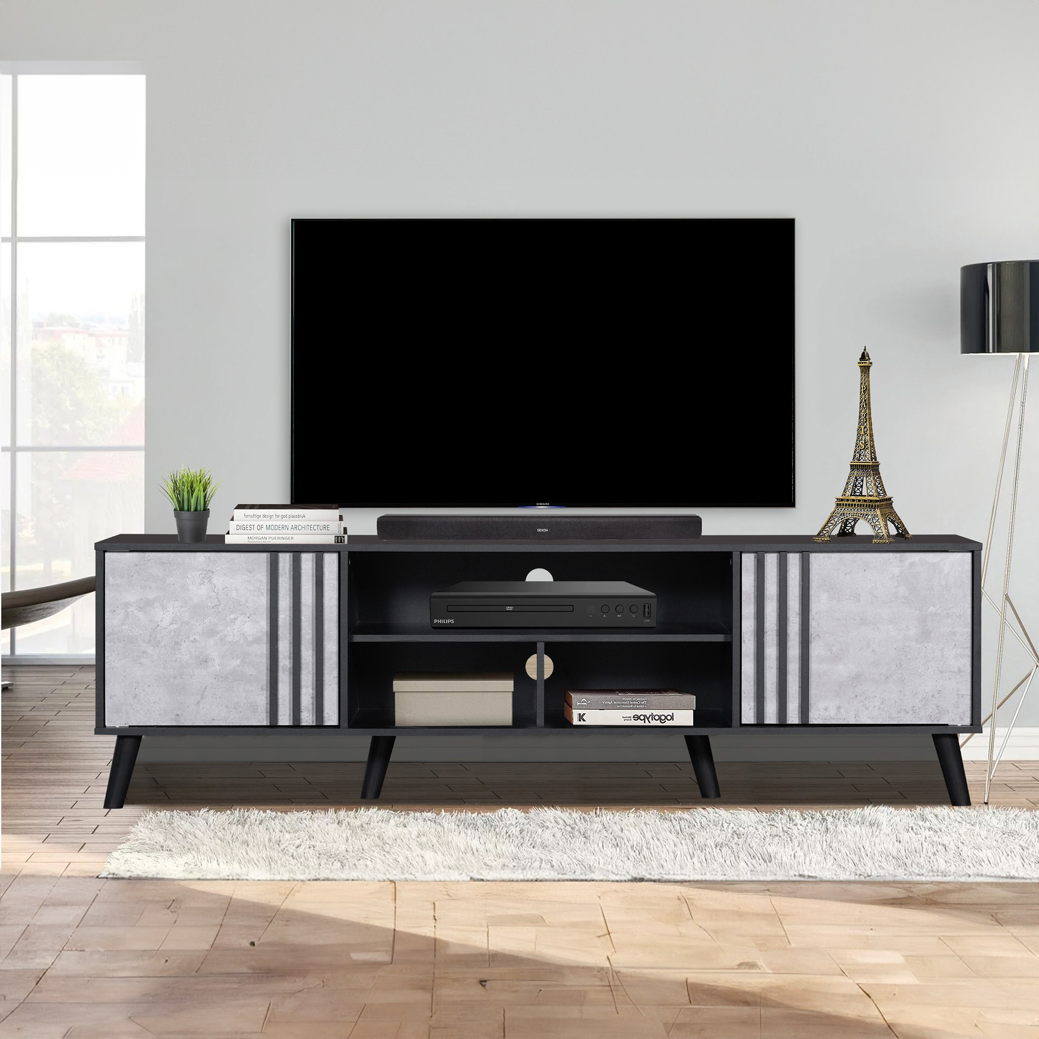 Ashen 1.8 Metre TV Unit for TVs up to 75 inches-hbxlivingroom-mediaunitsandstorage-tvunits-image-1