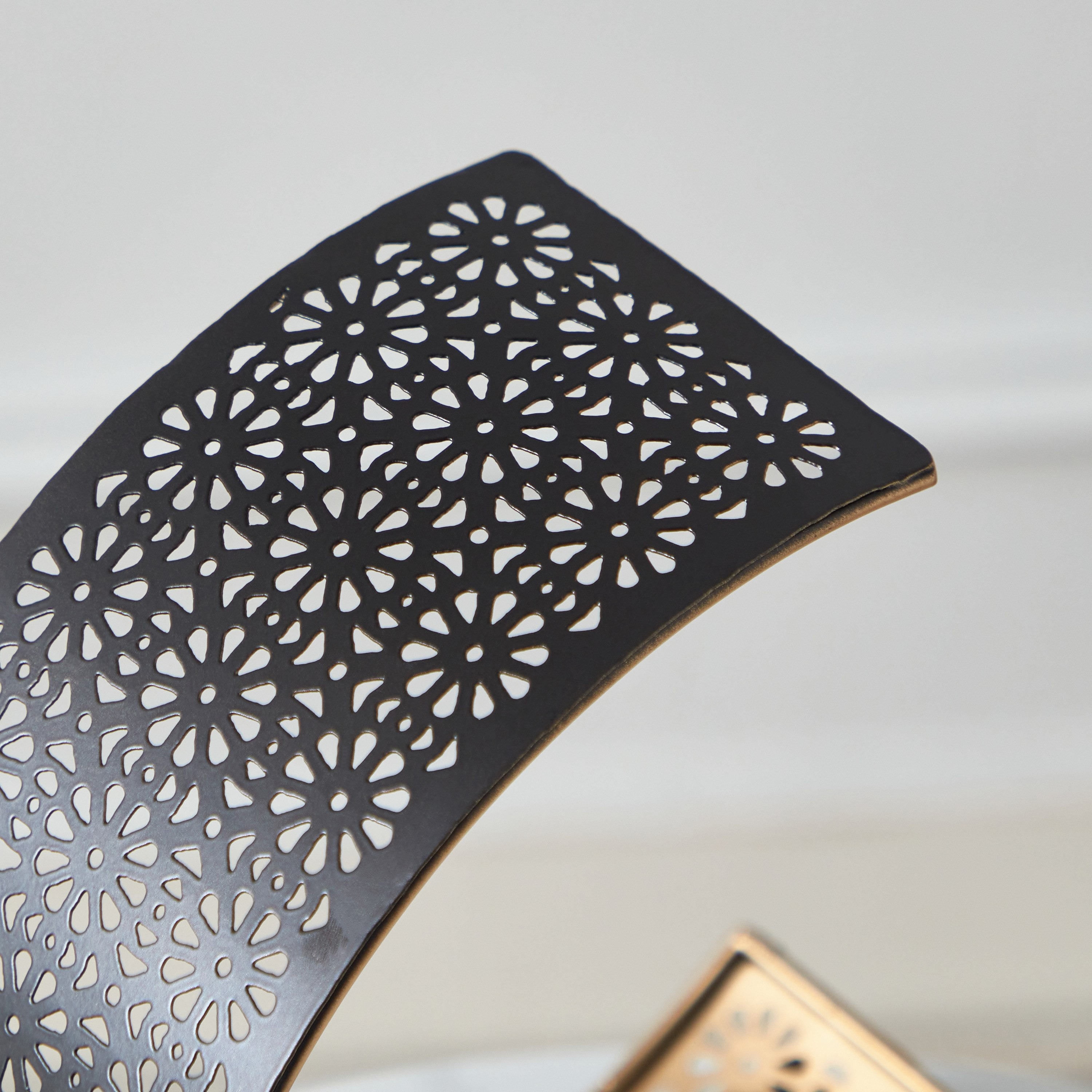 Isaba Metal Half Moon Votive Candleholder - 20x10x24 cm-hbxlivingroom-decorandaccessories-candleholders-image-3