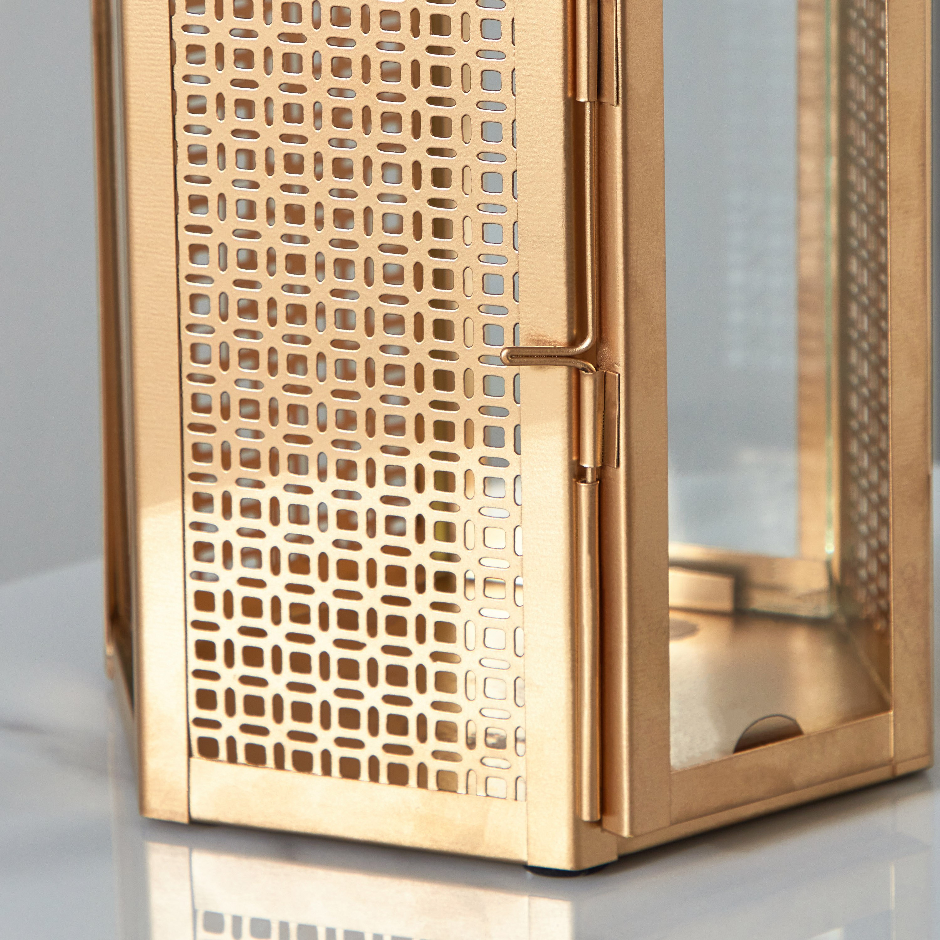 Isaba Metal Decorative Lantern - 16x16x38 cm-hbxdecorandfurnishings-homeaccessories-lanterns-image-5