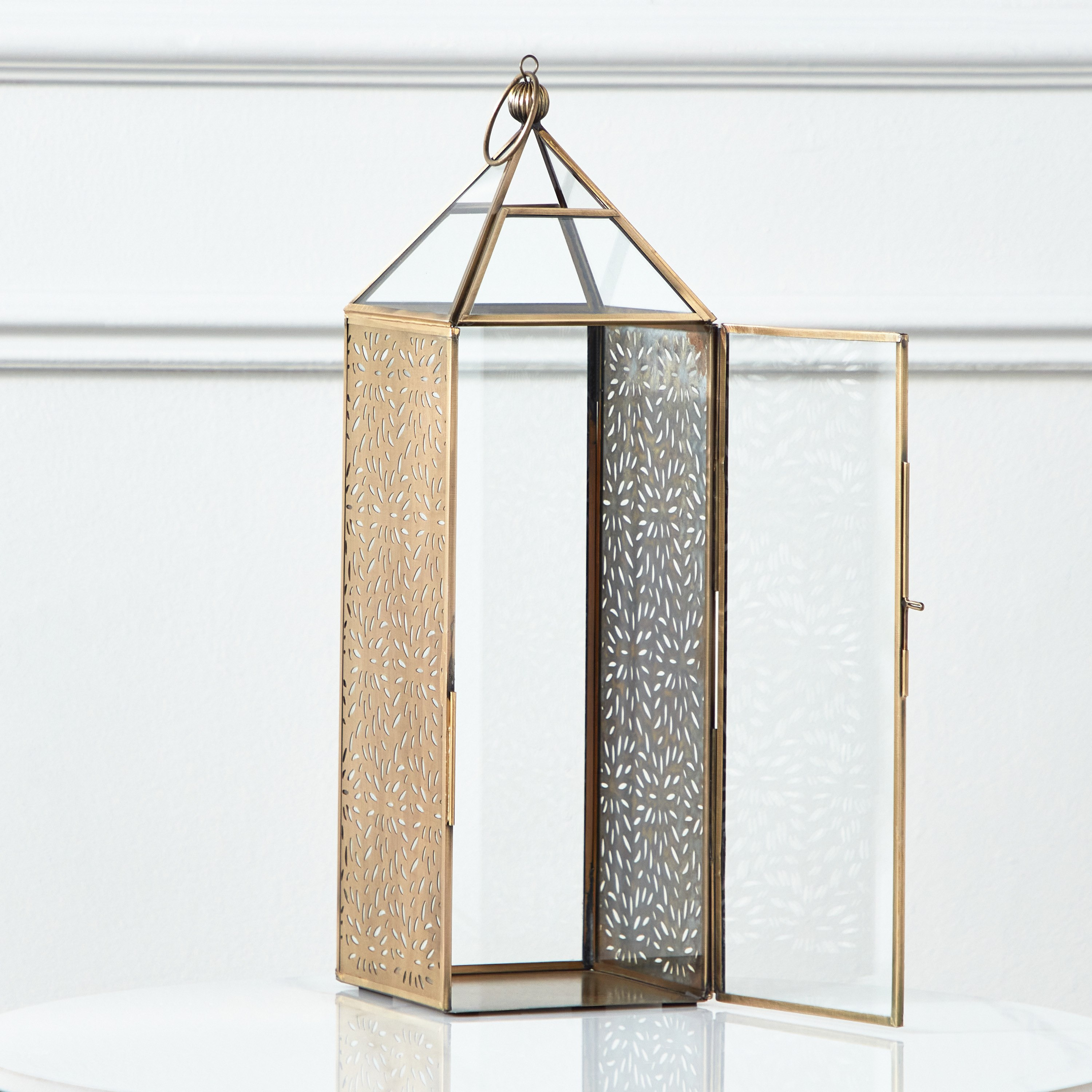 فانوس حديث معدن من إيسابا - 12x12x42 سم-hbxdecorandfurnishings-homeaccessories-lanterns-image-3