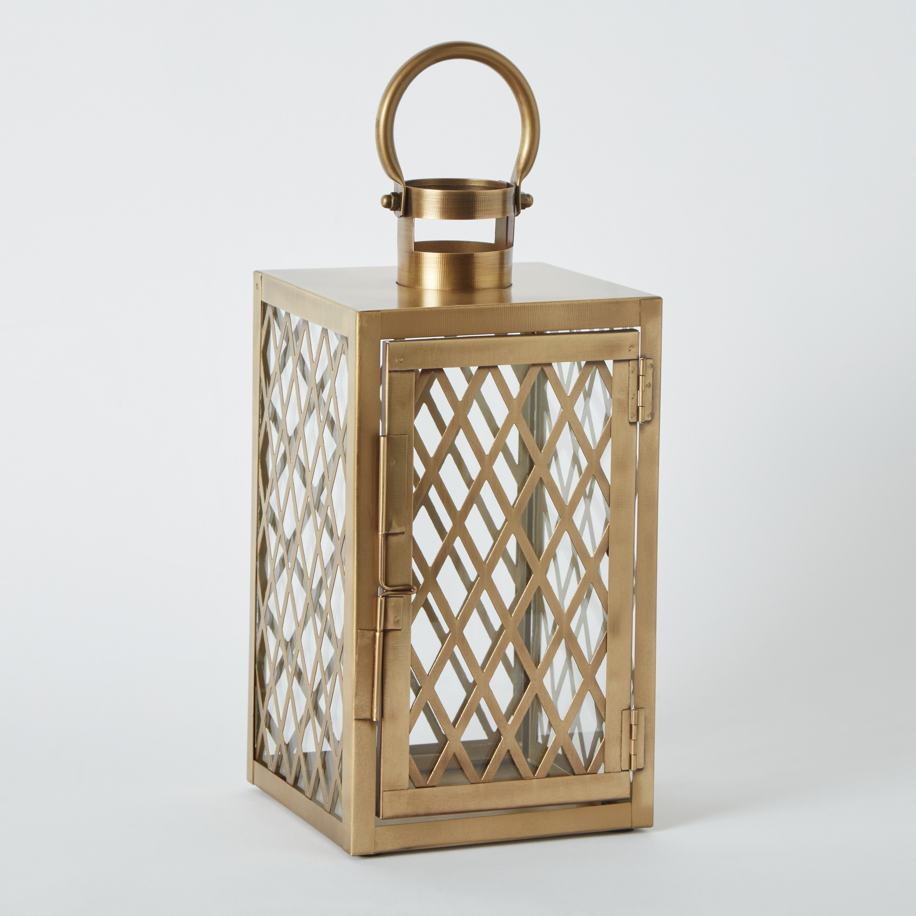 فانوس حديث معدن بتفاصيل مفرّغة من إيسابا - 15x14x30 سم-hbxdecorandfurnishings-homeaccessories-lanterns-image-7