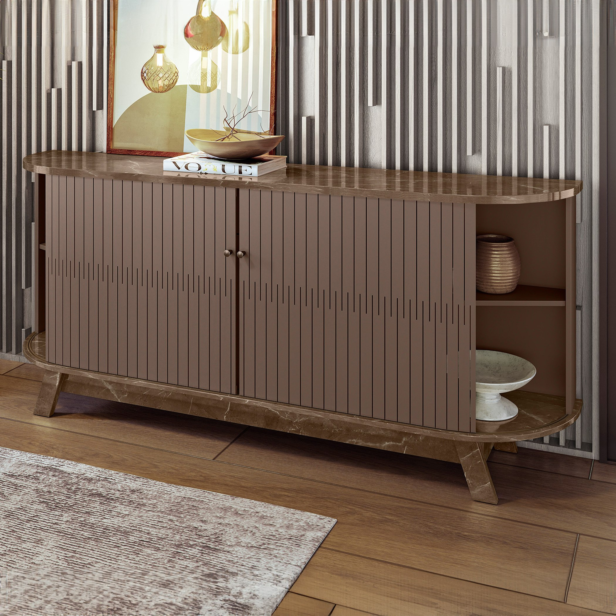 خزانة جانبية بـ 4 أبواب ودرجين من فالنسيا-hbxfurniture-diningroom-buffetsandsideboards-image-2