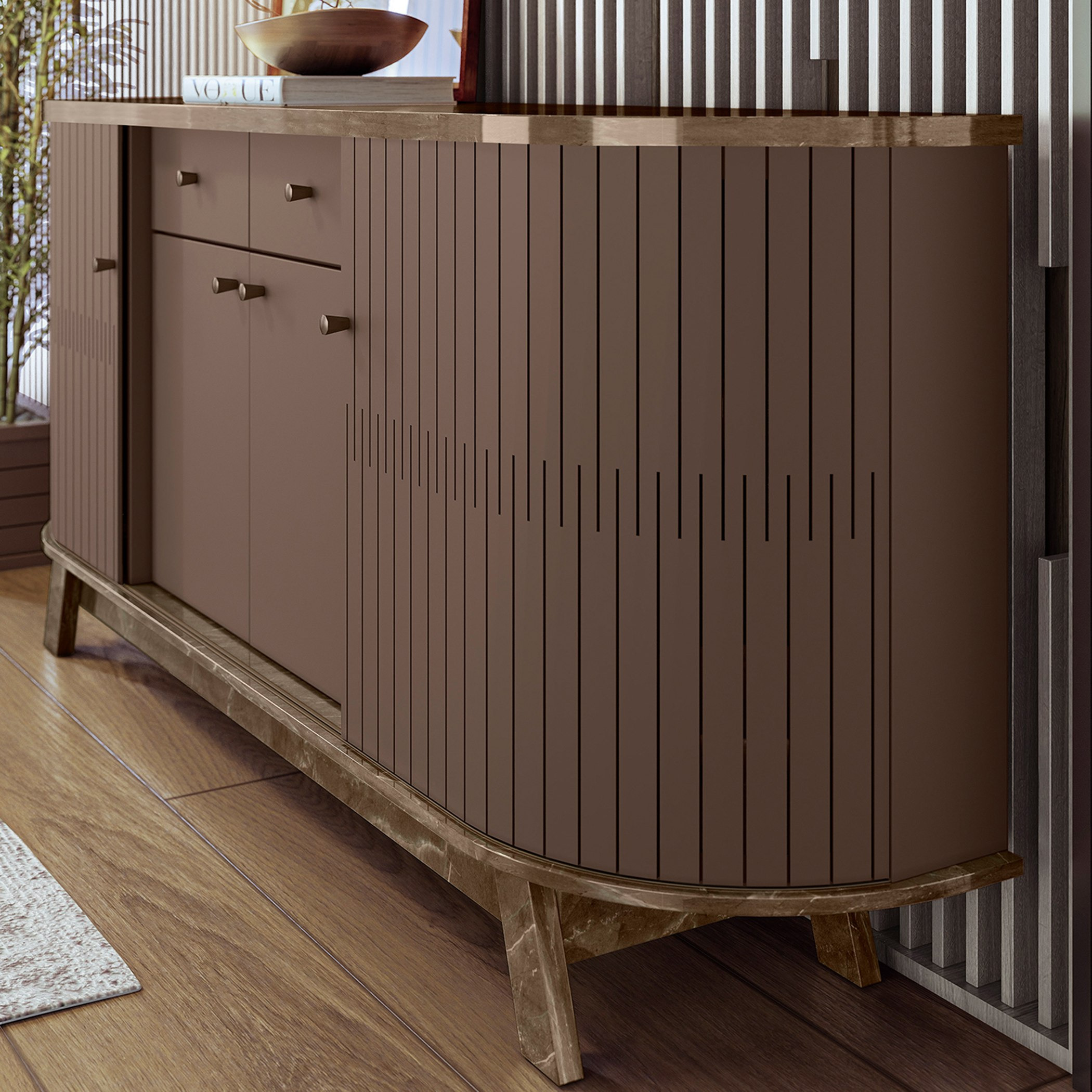 خزانة جانبية بـ 4 أبواب ودرجين من فالنسيا-hbxfurniture-diningroom-buffetsandsideboards-image-3