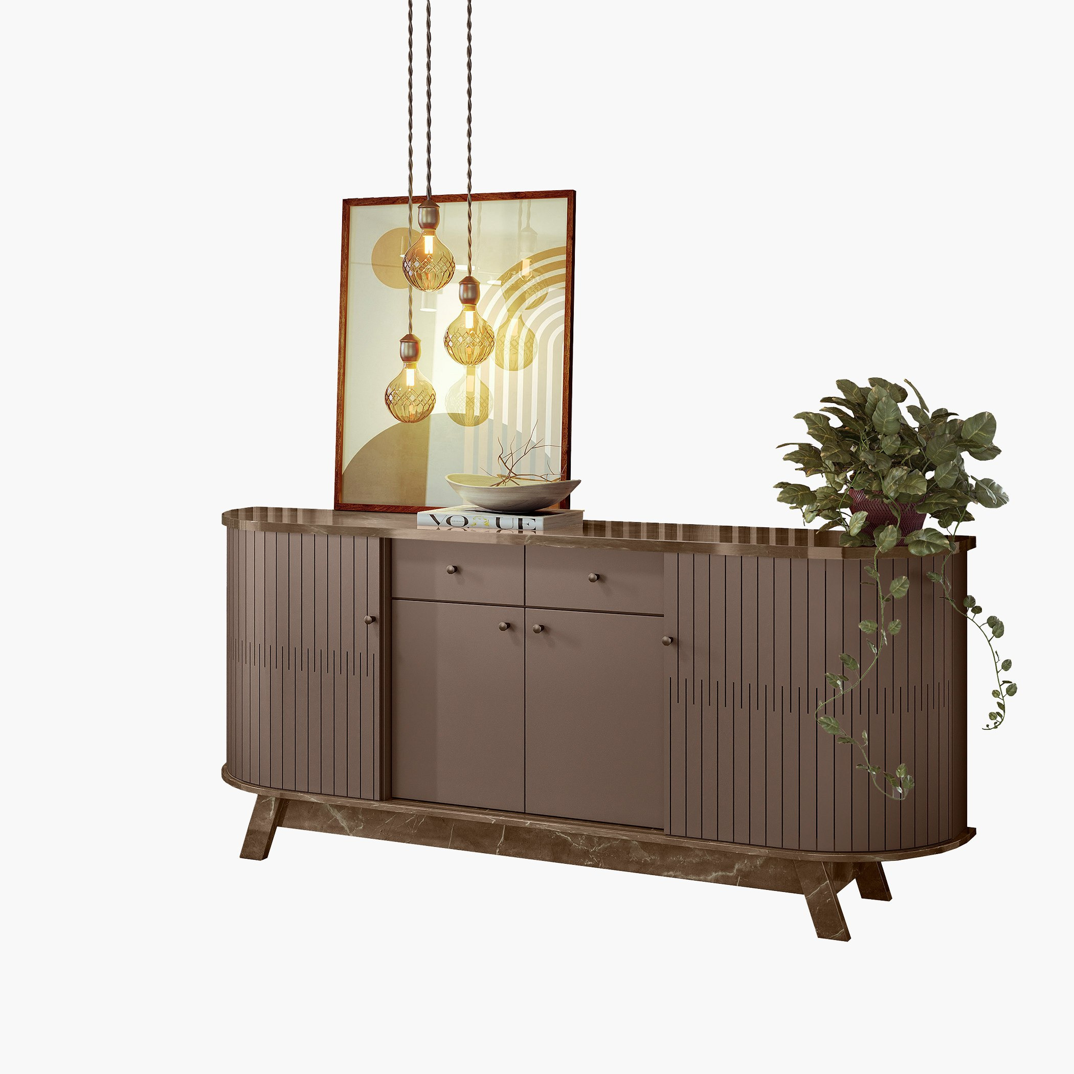 خزانة جانبية بـ 4 أبواب ودرجين من فالنسيا-hbxfurniture-diningroom-buffetsandsideboards-image-9