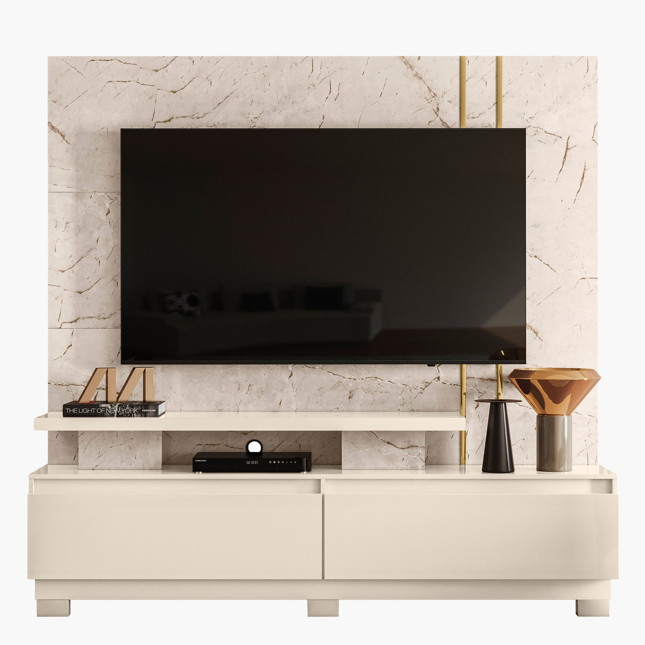 وحدة حائط تلفزيون حتى 75 بوصة من ستيف-hbxlivingroom-mediaunitsandstorage-wallunits-image-4
