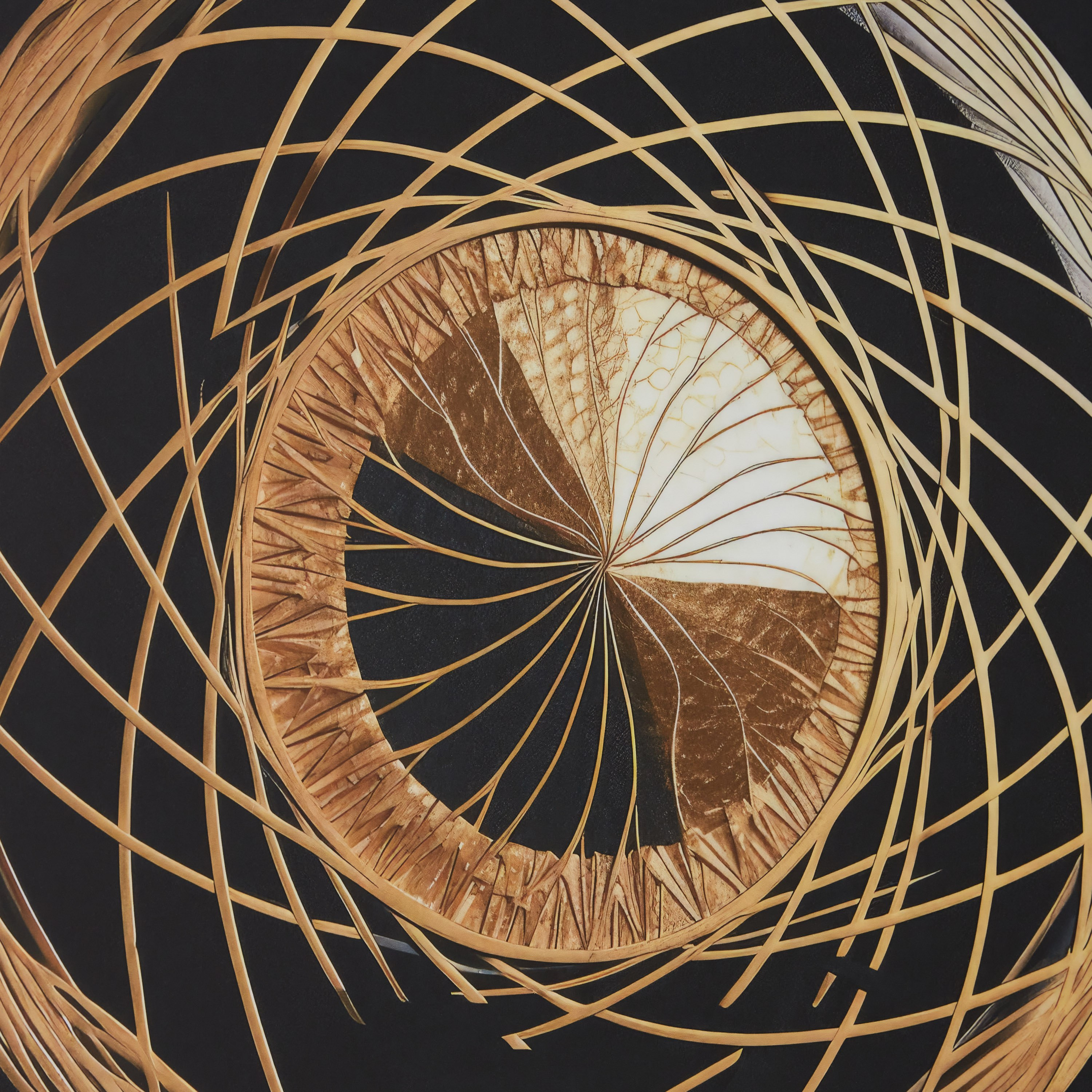 لوحة مؤطرة عالية اللمعان بنمط هندسي من اقرأ - 60x60 سم-hbxhomeware-hbxdecorandfurnishings-image-3