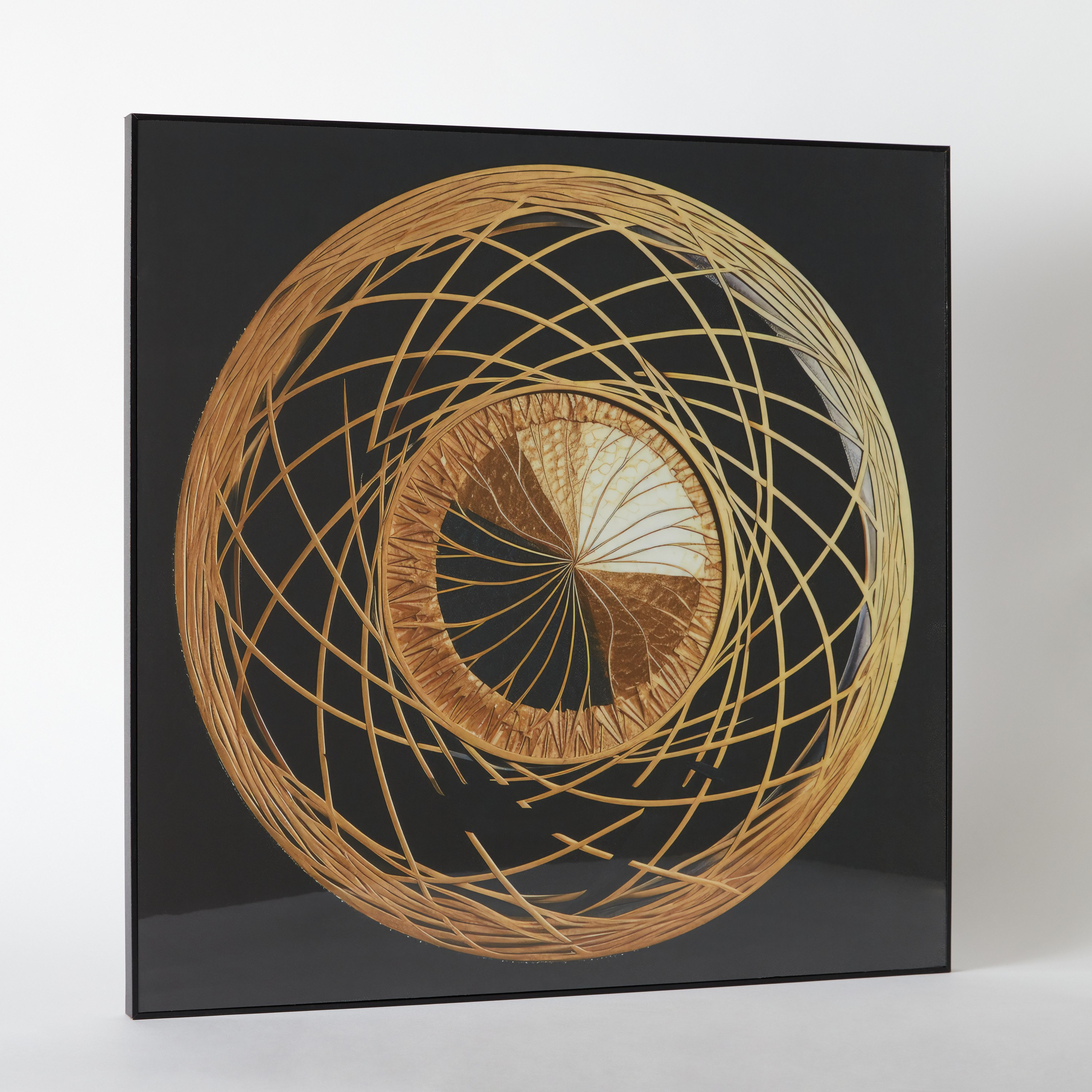 لوحة مؤطرة عالية اللمعان بنمط هندسي من اقرأ - 60x60 سم-hbxhomeware-hbxdecorandfurnishings-image-6