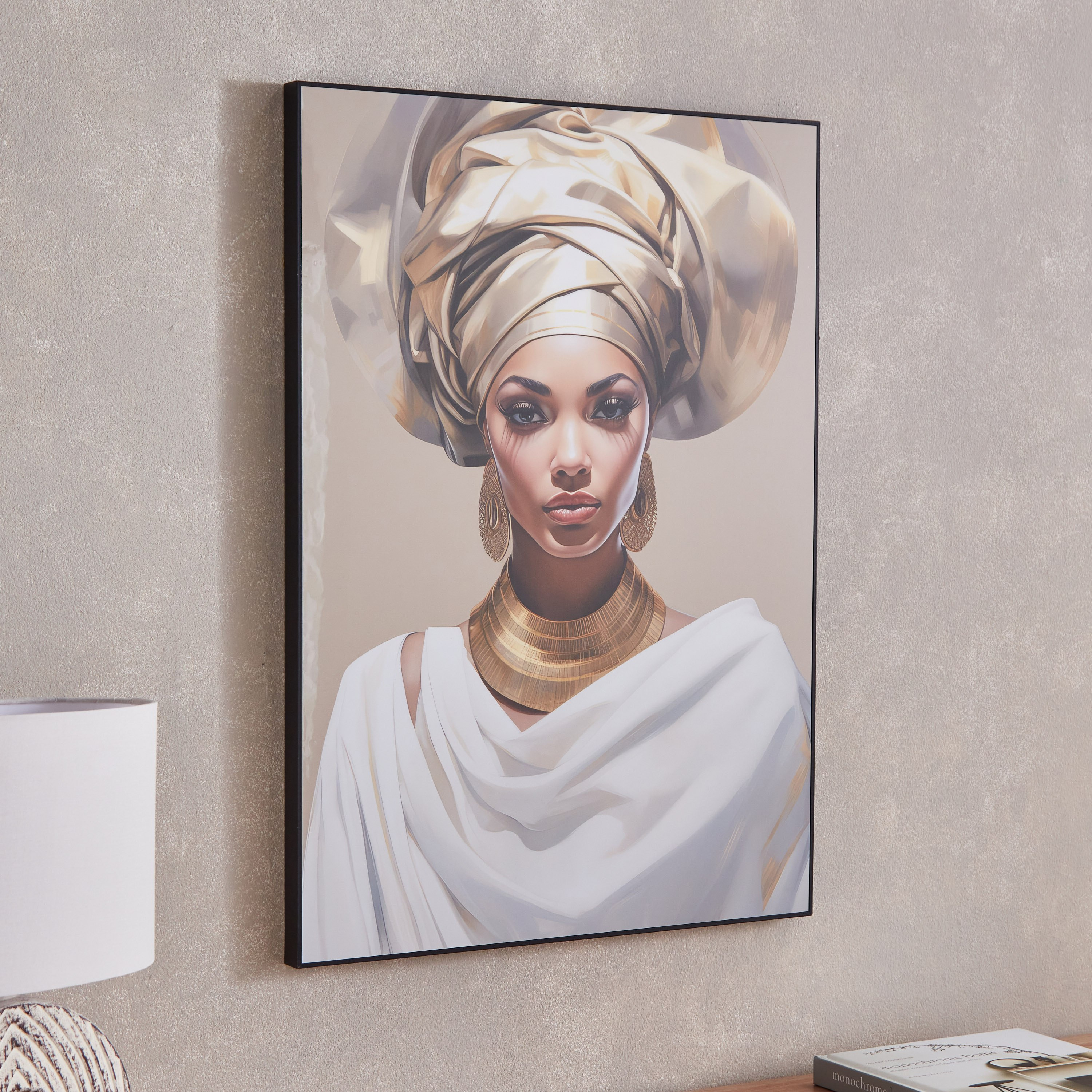 لوحة مؤطرة عالية اللمعان لسيدة من إقرأ - 50x70 سم-hbxhomeware-hbxdecorandfurnishings-image-1