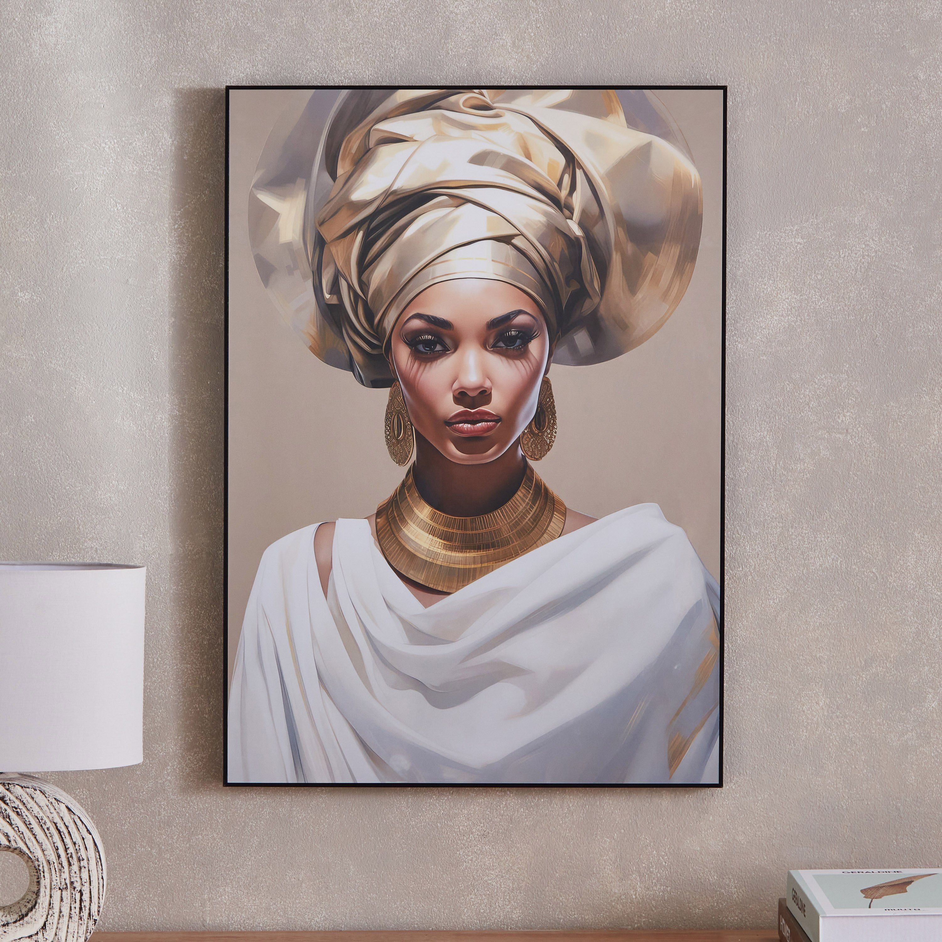 لوحة مؤطرة عالية اللمعان لسيدة من إقرأ - 50x70 سم-hbxhomeware-hbxdecorandfurnishings-image-2