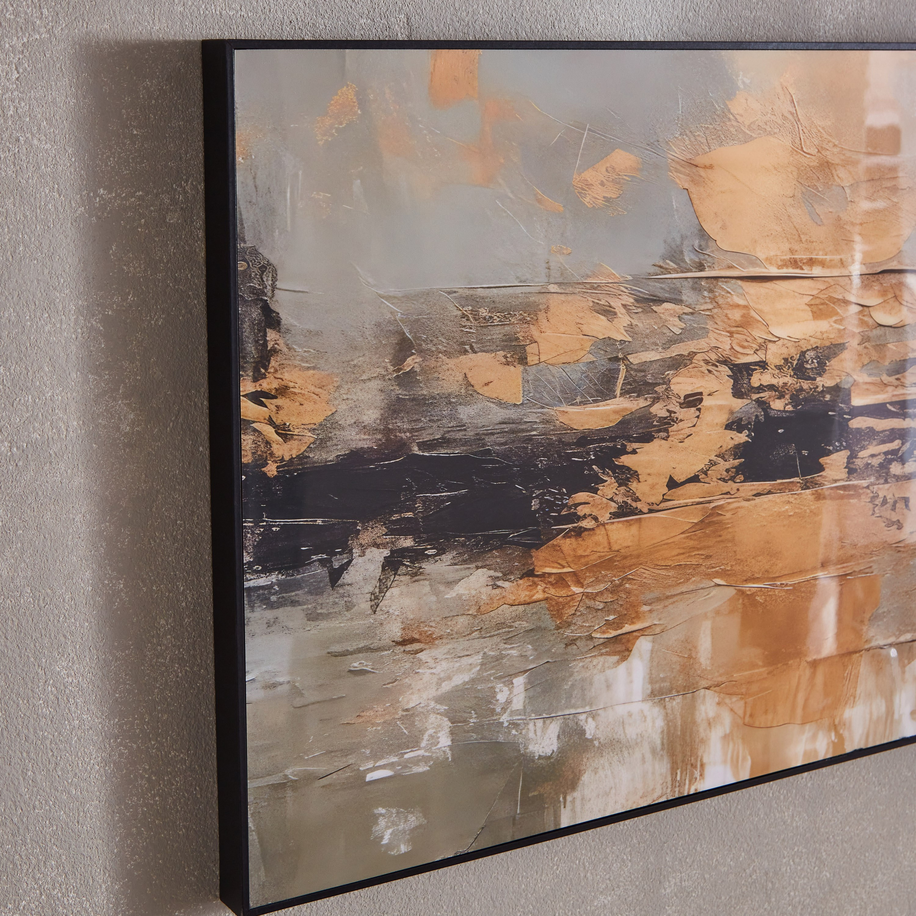 لوحة مؤطرة شديدة اللمعان بتصميم تجريدي عصري من اقرأ - 40x120 سم-hbxhomeware-hbxdecorandfurnishings-image-3
