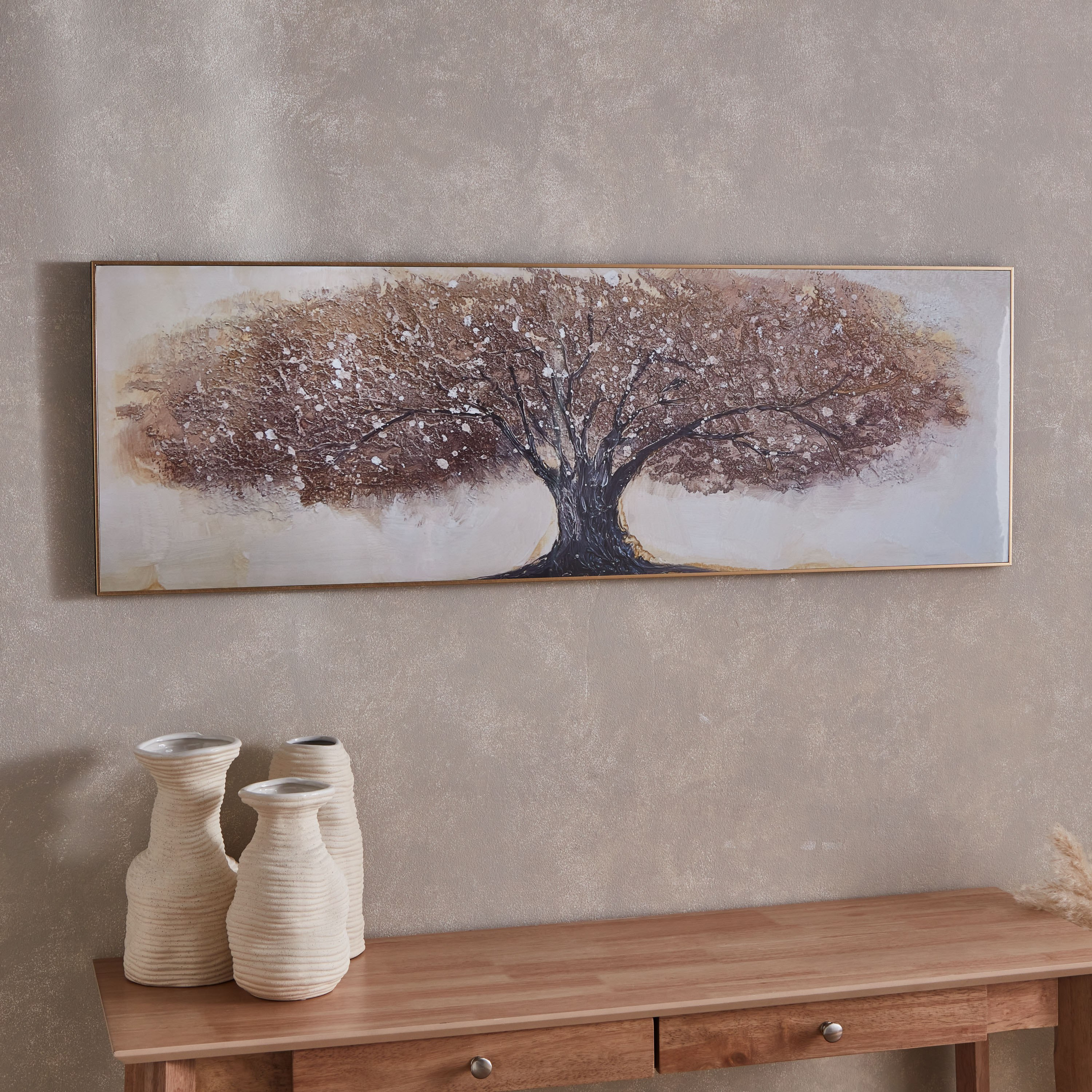 لوحة مؤطرة عالية اللمعان لشجرة من إقرأ - 40x120 سم-hbxhomeware-hbxdecorandfurnishings-image-1