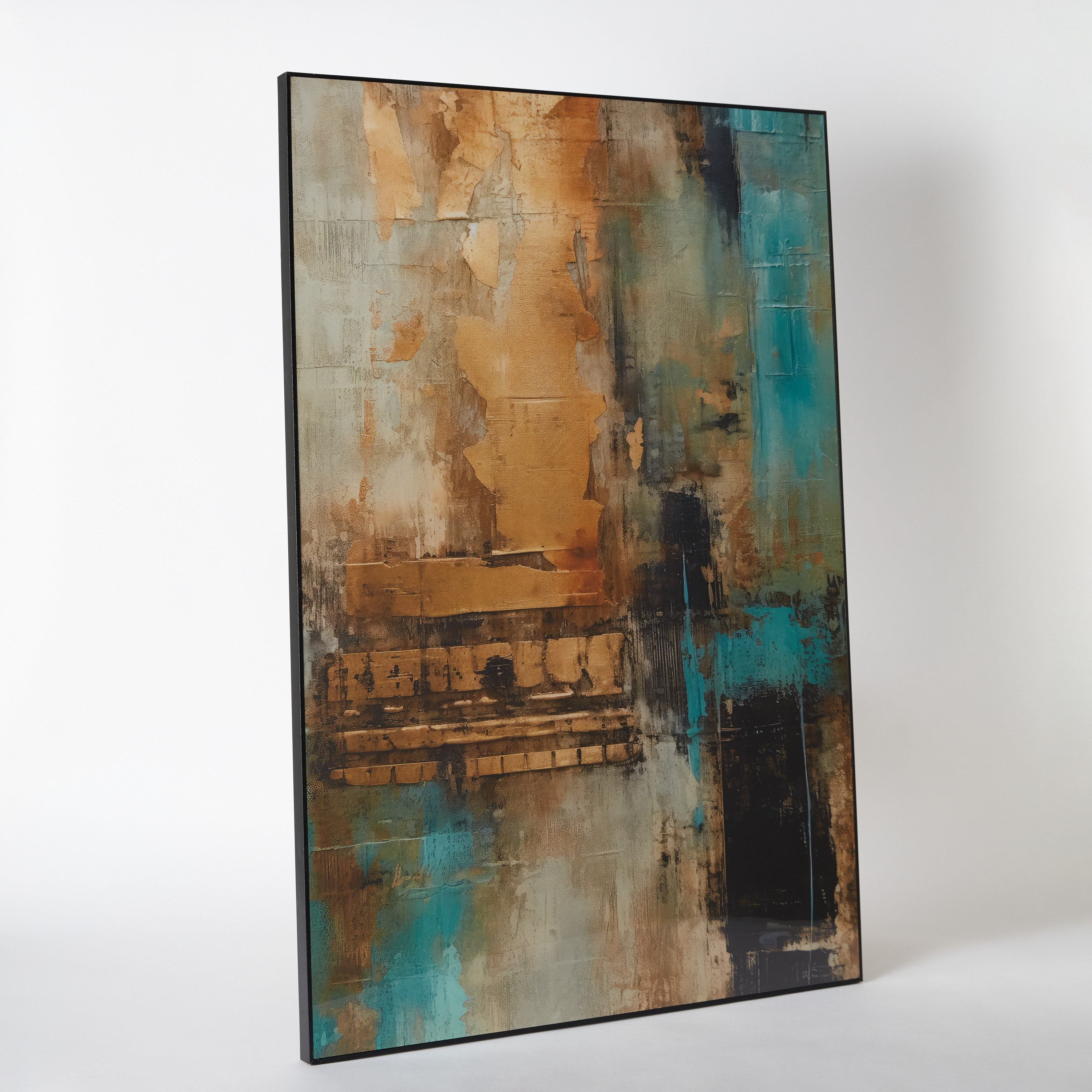 لوحة مؤطرة شديدة اللمعان بتصميم تجريدي عصري من اقرأ - 60x90 سم-hbxhomeware-hbxdecorandfurnishings-image-5