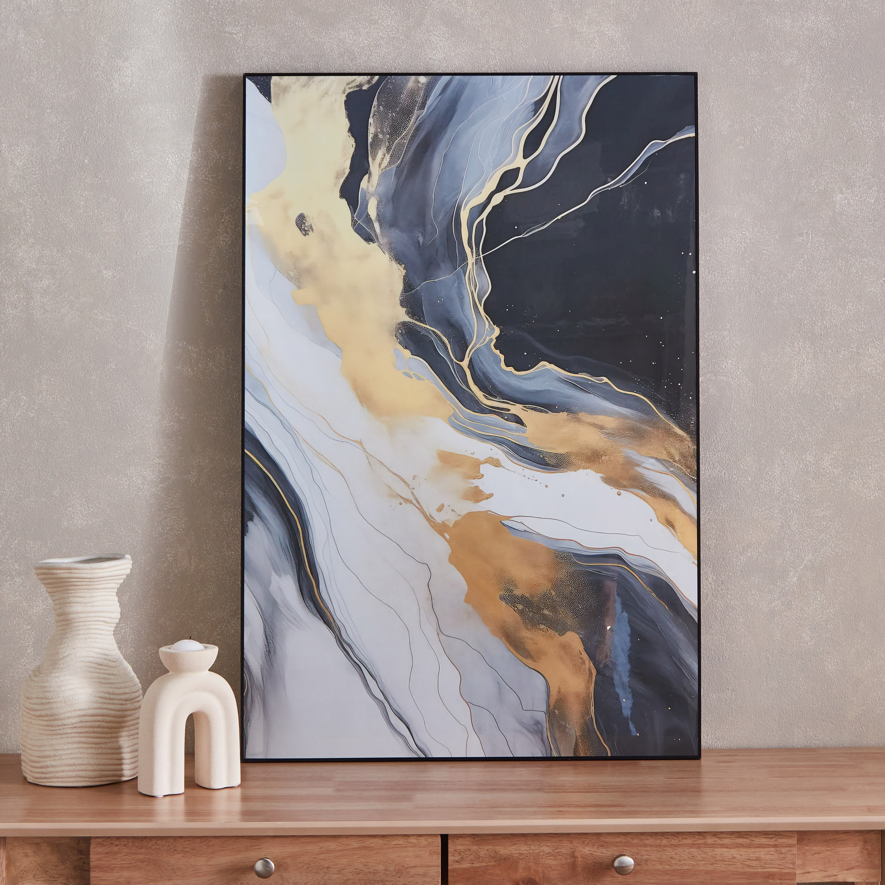 لوحة مؤطرة شديدة اللمعان بملمس بارز وتصميم عصري من اقرأ - 60x90 سم-hbxhomeware-hbxdecorandfurnishings-image-2