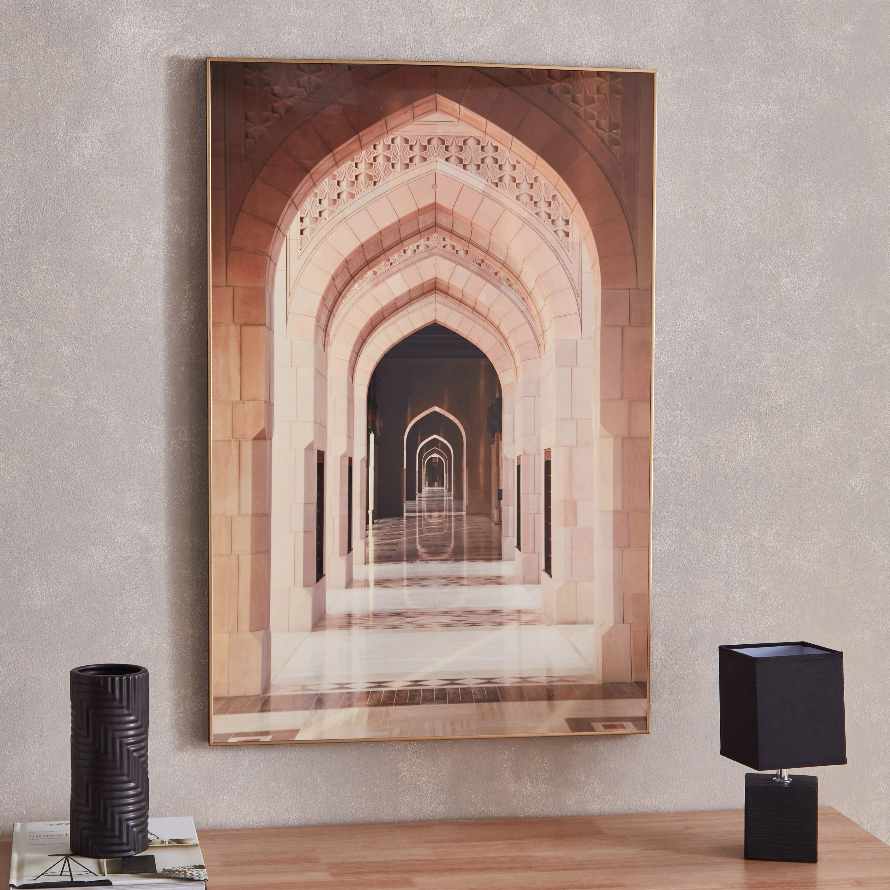 لوحة مؤطرة شديدة اللمعان بتصميم معماري عربي من اقرأ - 60x90 سم-PROMO_HB_AE_B2G2_011025-image-1