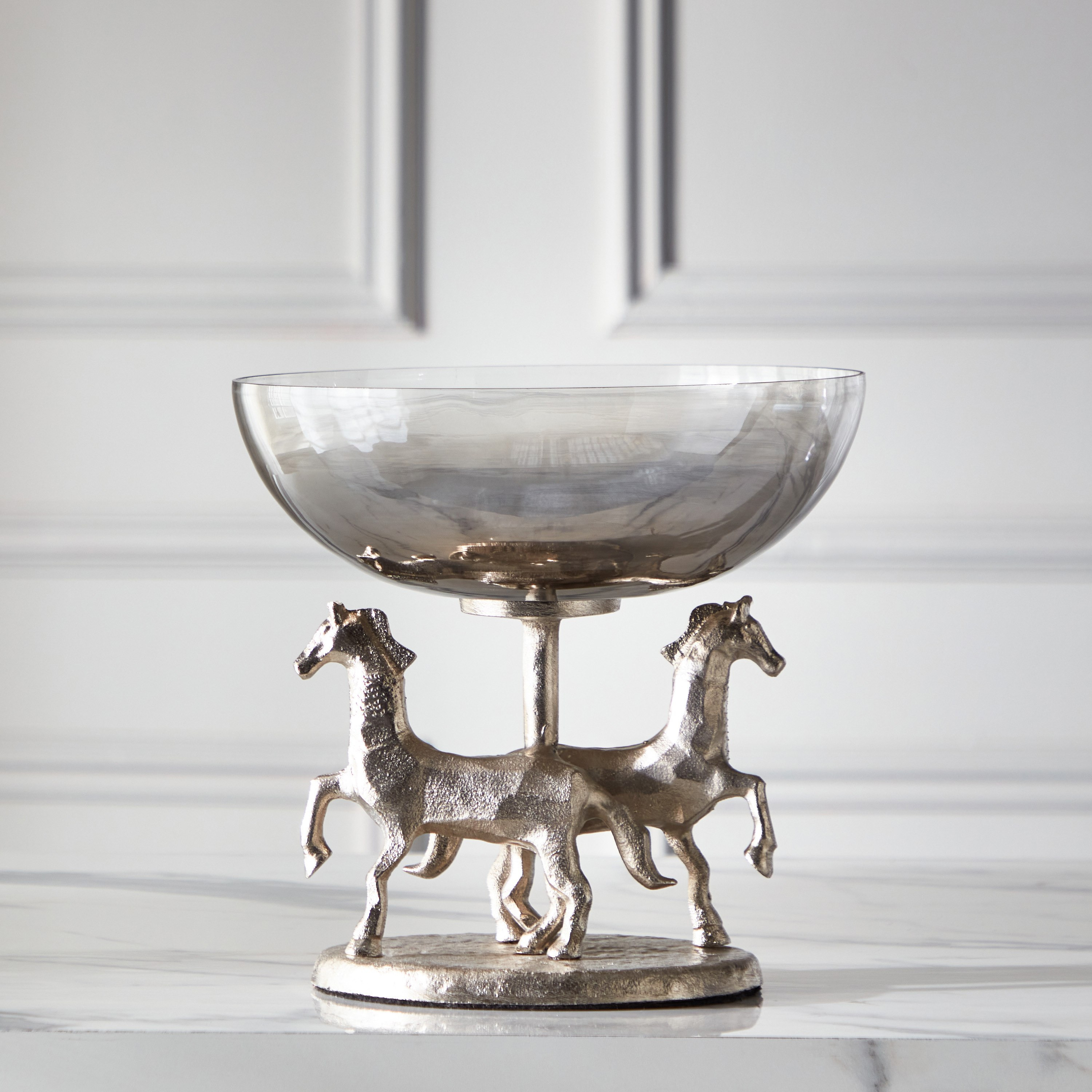 وعاء ديكور ألومنيوم بتصميم حصان من أسترو - 26x26x26 سم-hbxdecorandfurnishings-homeaccessories-bowls-image-2