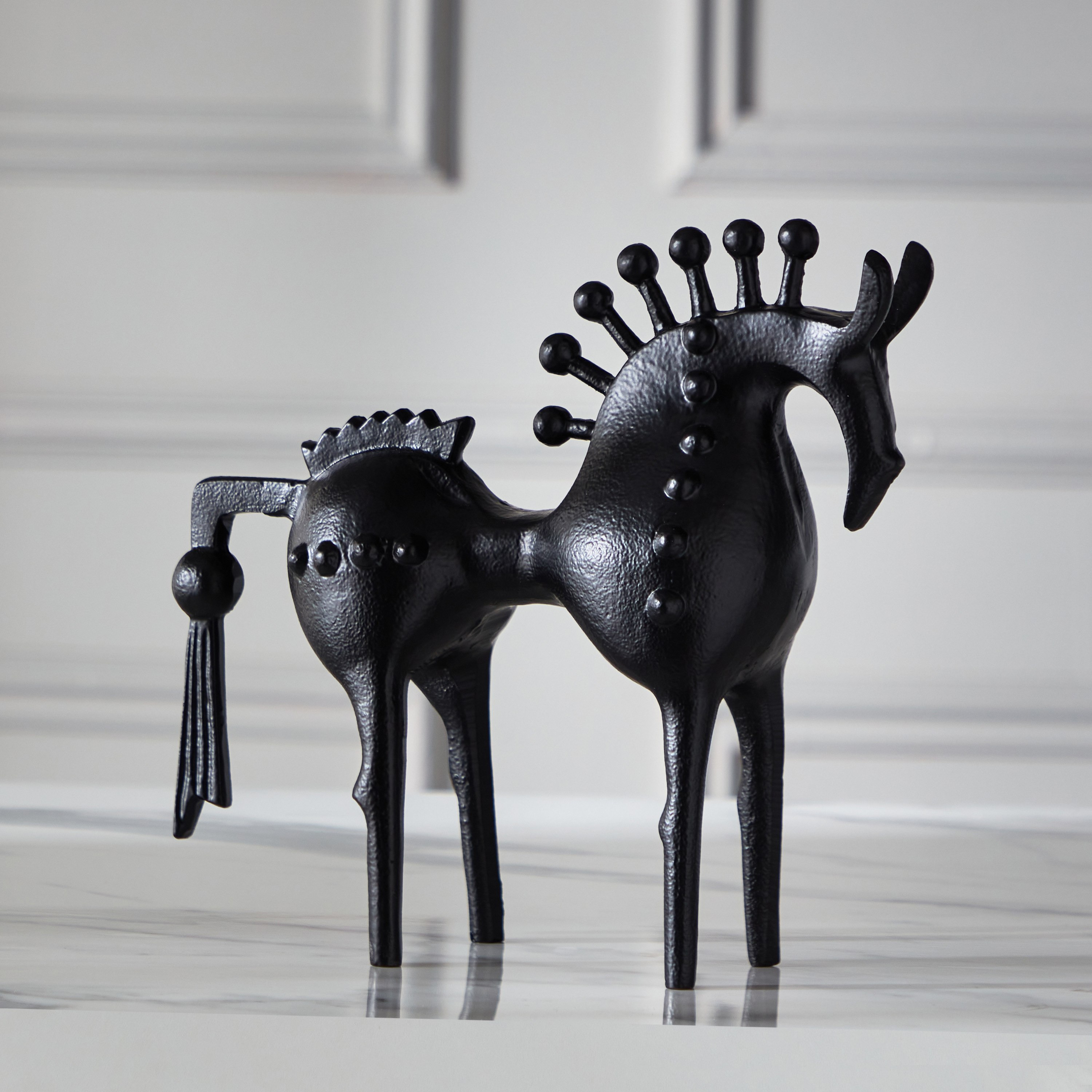 Astro Aluminium Decorative Horse Table Accent - 25x9x23 cm-hbxhomeware-homedecor-figurinesandornaments-image-1