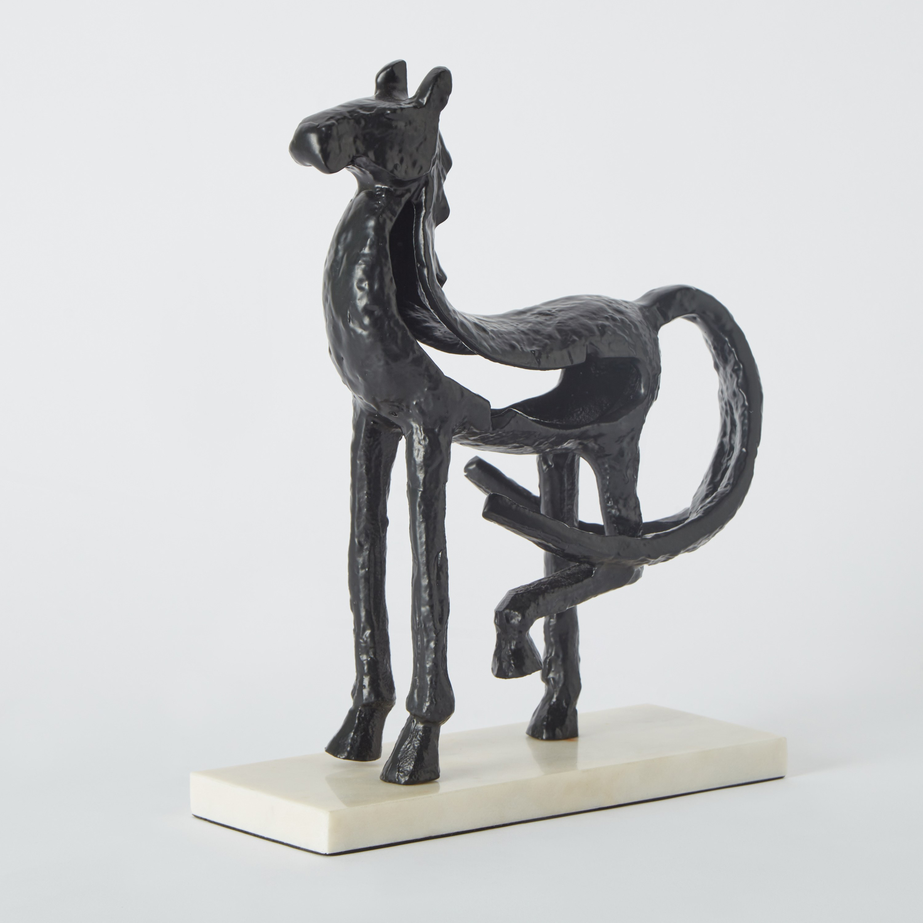 Astro Aluminium Decorative Horse Table Accent with Marble Base - 23x9x29 cm-hbxhomeware-homedecor-figurinesandornaments-image-6
