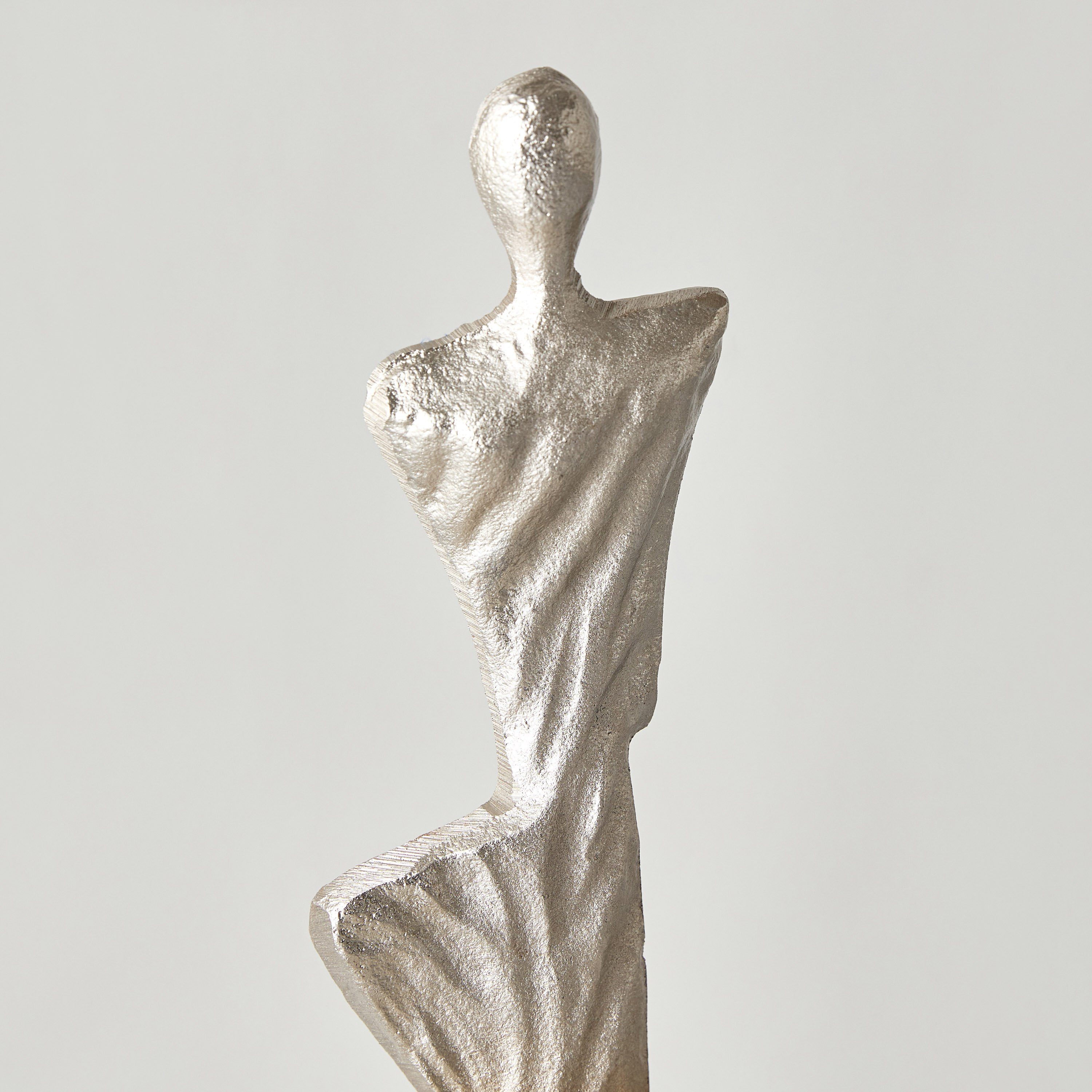 Octan Aluminium Two-Tone Abstract Figurine Decorative Table Accent - 10x10x41 cm-hbxhomeware-homedecor-figurinesandornaments-image-3