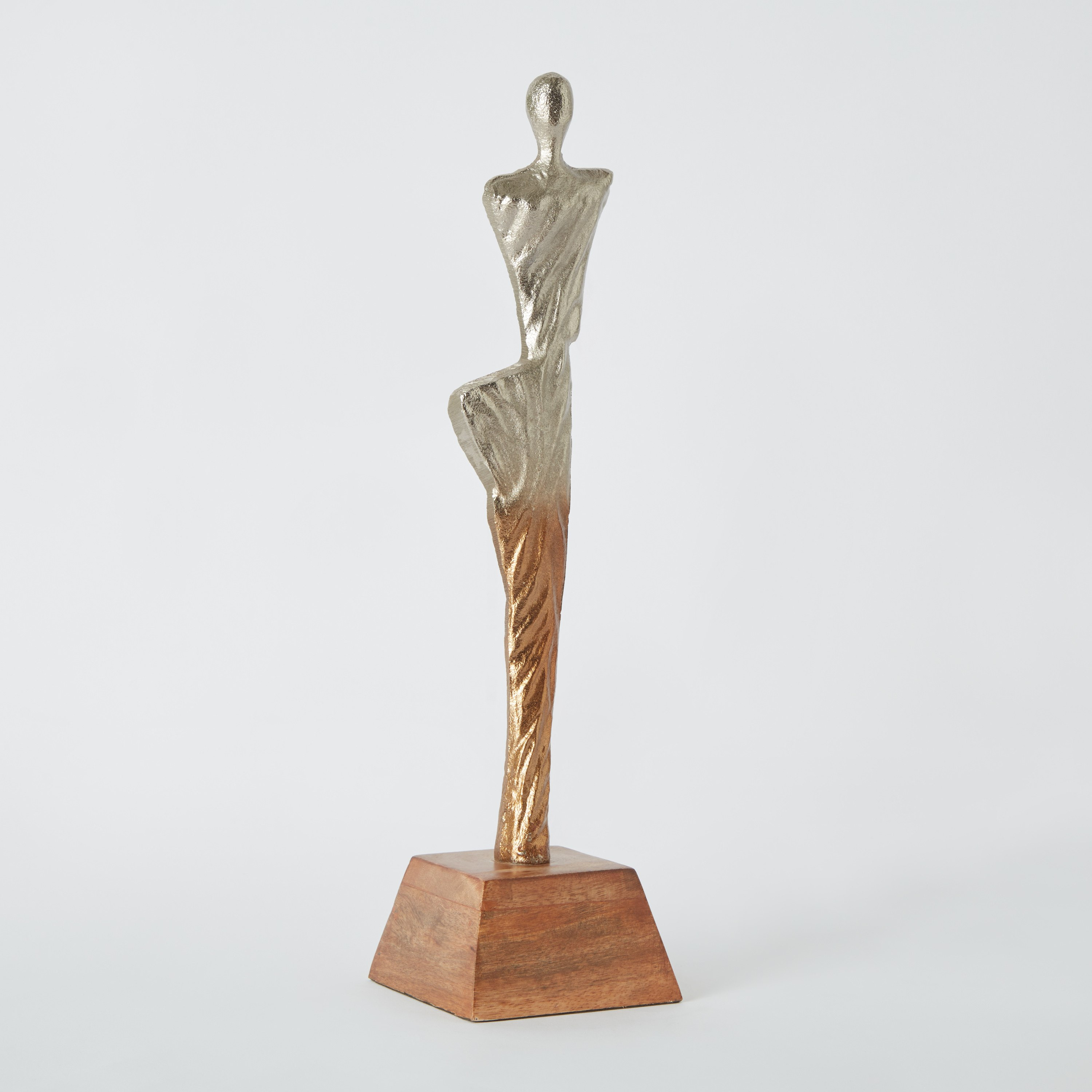 Octan Aluminium Two-Tone Abstract Figurine Decorative Table Accent - 10x10x41 cm-hbxhomeware-homedecor-figurinesandornaments-image-6