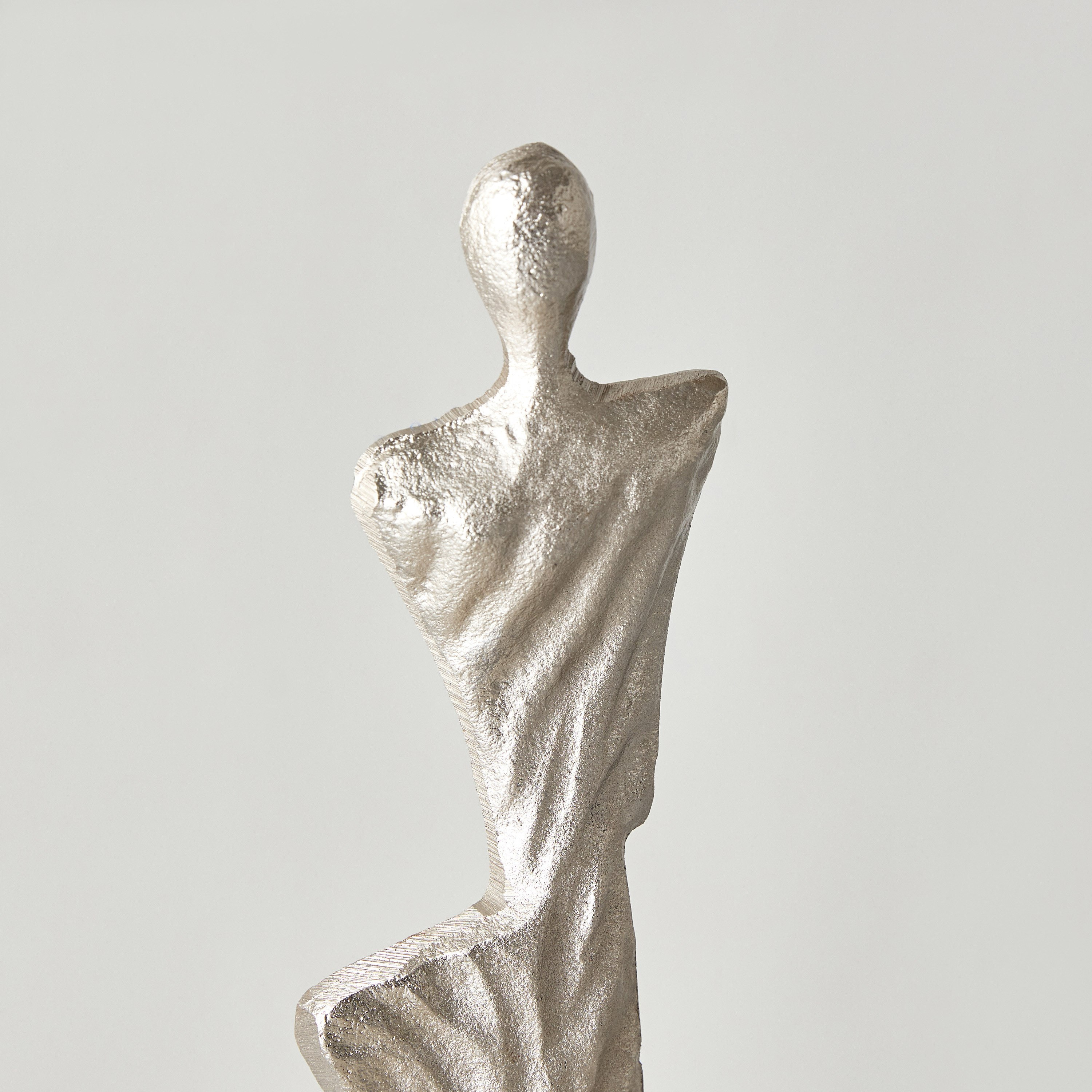 Octan Aluminium Two Tone Abstract Figurine Table Decor - 10x10x35 cm-hbxhomeware-homedecor-figurinesandornaments-image-3