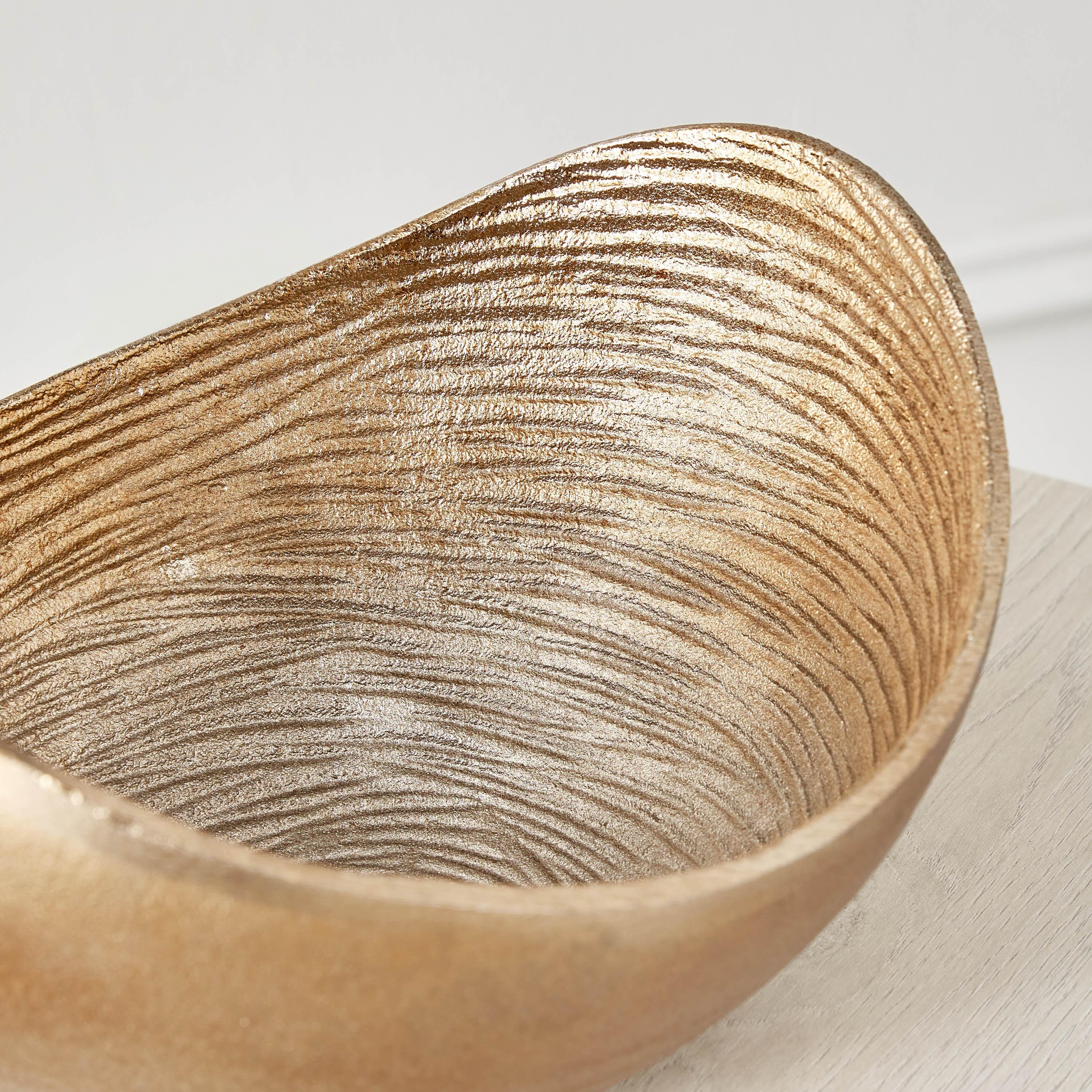 وعاء ديكور من الألومنيوم بلونين من أوكتان - 25x21x13 سم-hbxdecorandfurnishings-homeaccessories-bowls-image-4