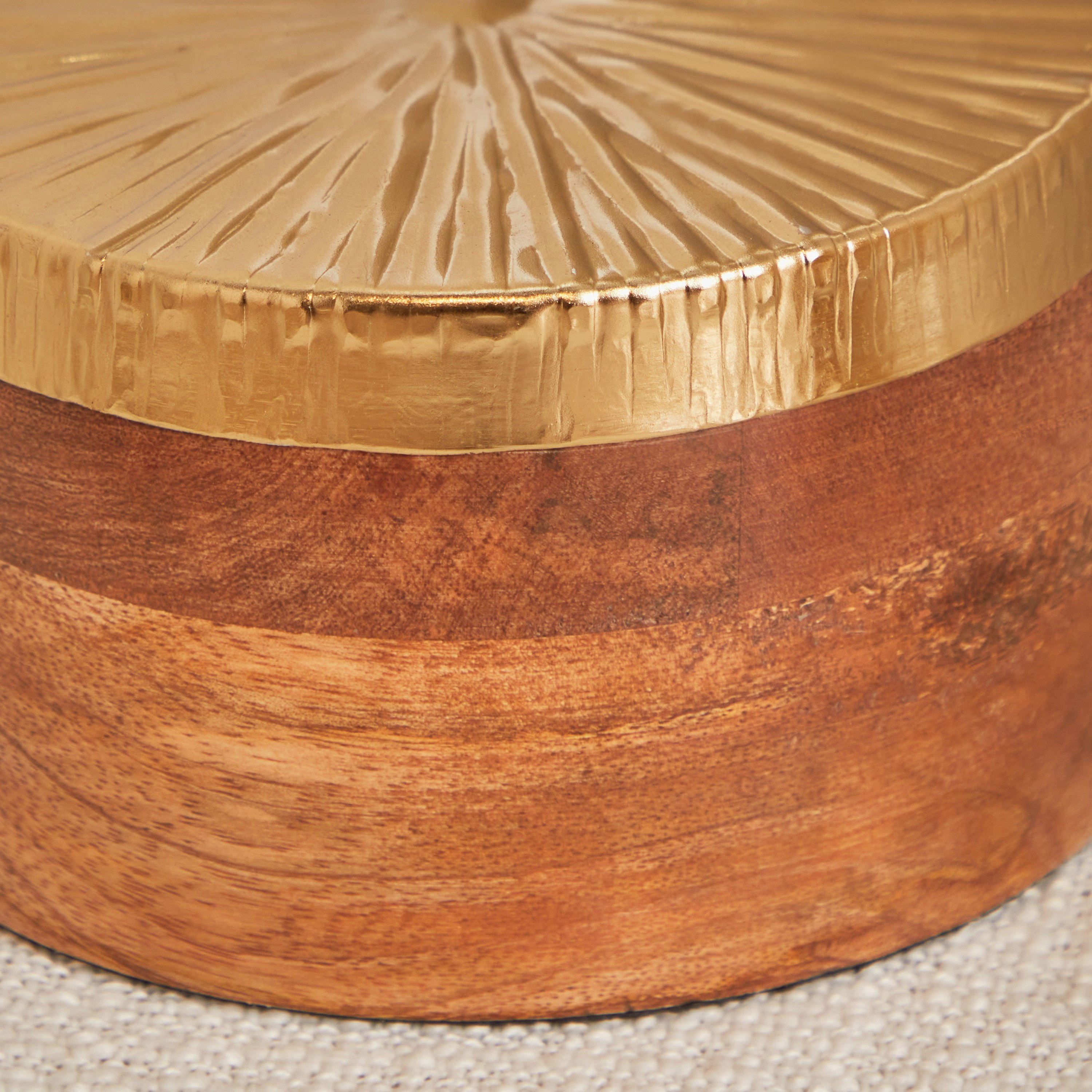 Clifton Wooden and Aluminium Decorative Box - 13x13x7 cm-hbxhomeware-homedecor-figurinesandornaments-image-3