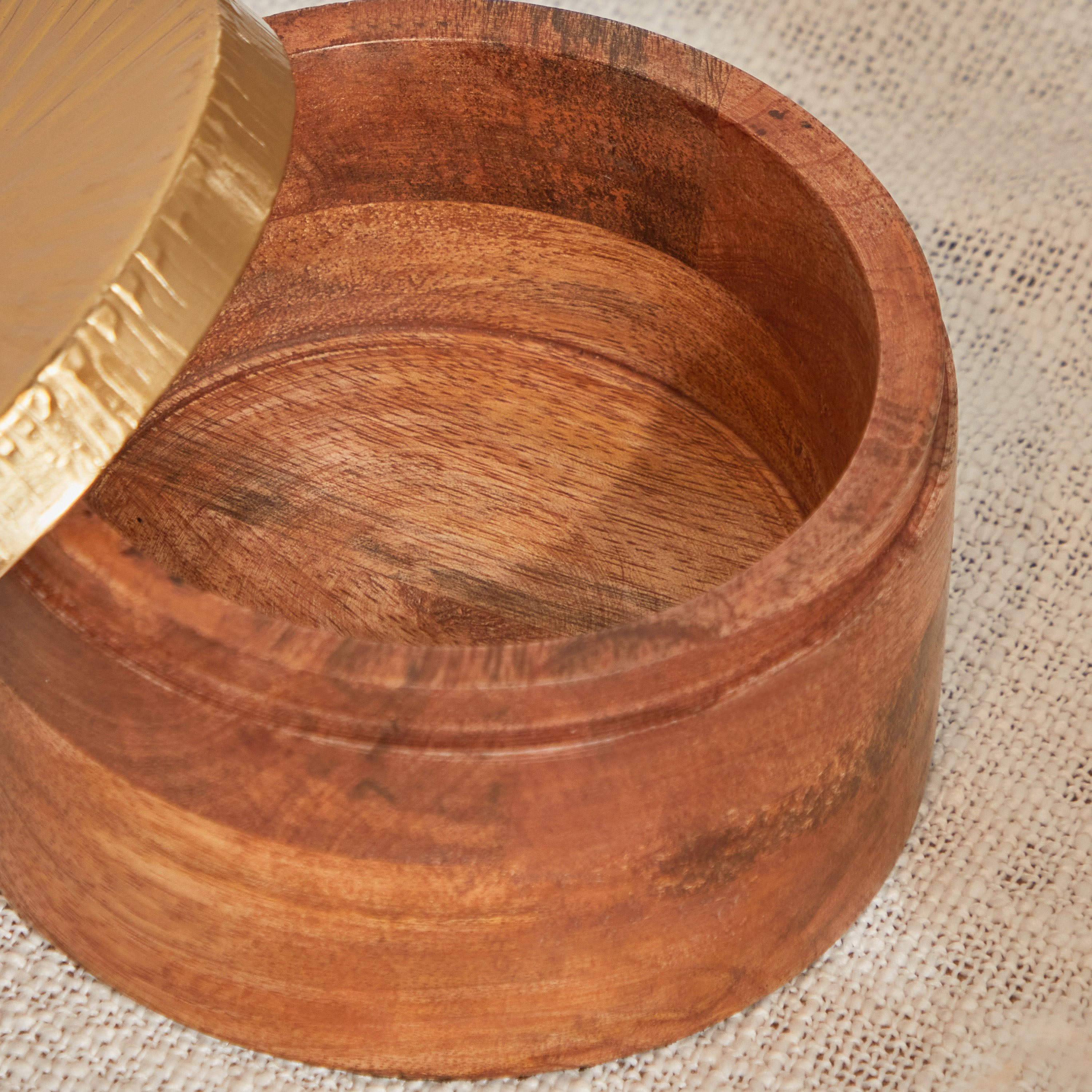 Clifton Wooden and Aluminium Decorative Box - 13x13x7 cm-hbxhomeware-homedecor-figurinesandornaments-image-4