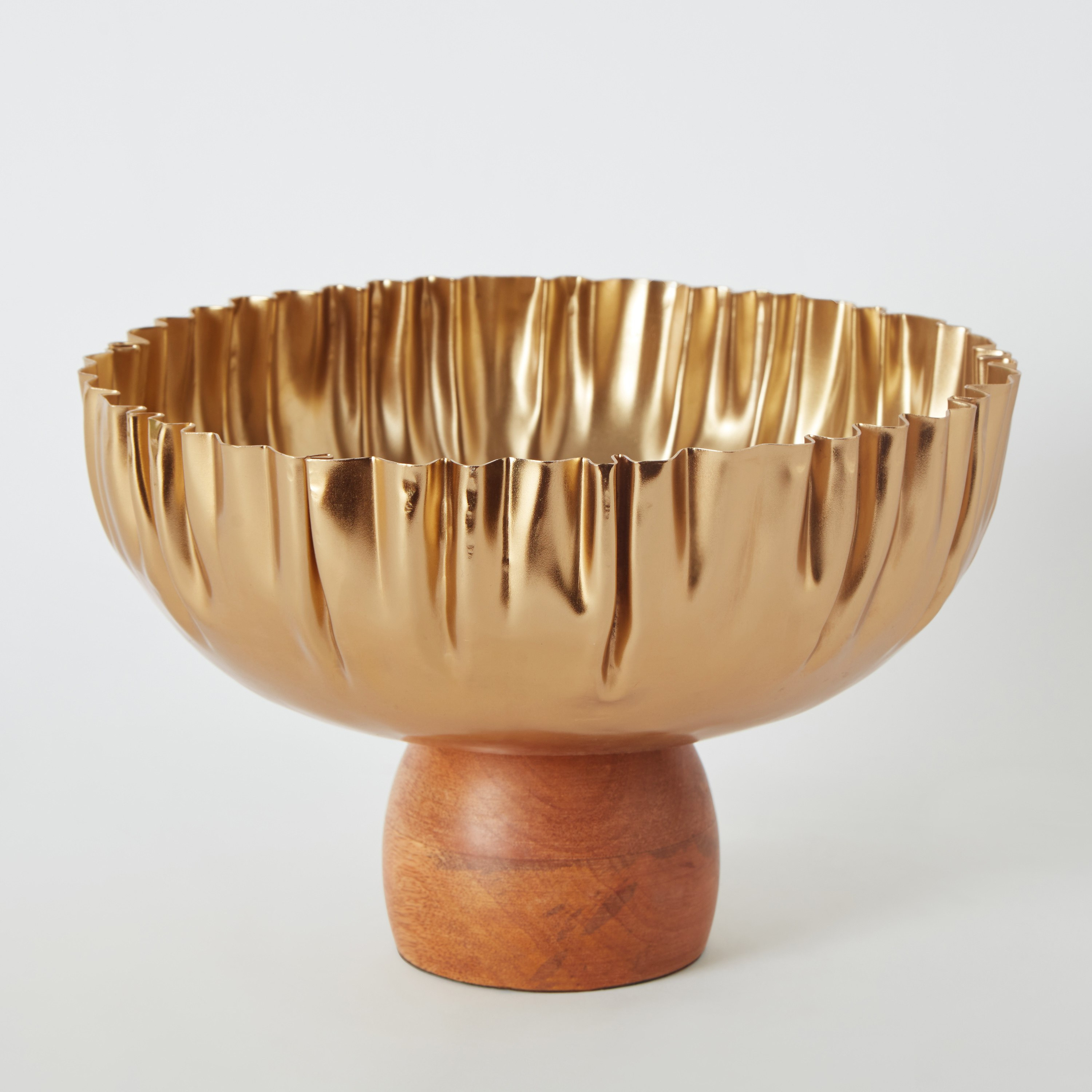 وعاء ديكور معدن بقاعدة خشبية من كليفتون- 24x24x16 سم-hbxdecorandfurnishings-homeaccessories-bowls-image-5