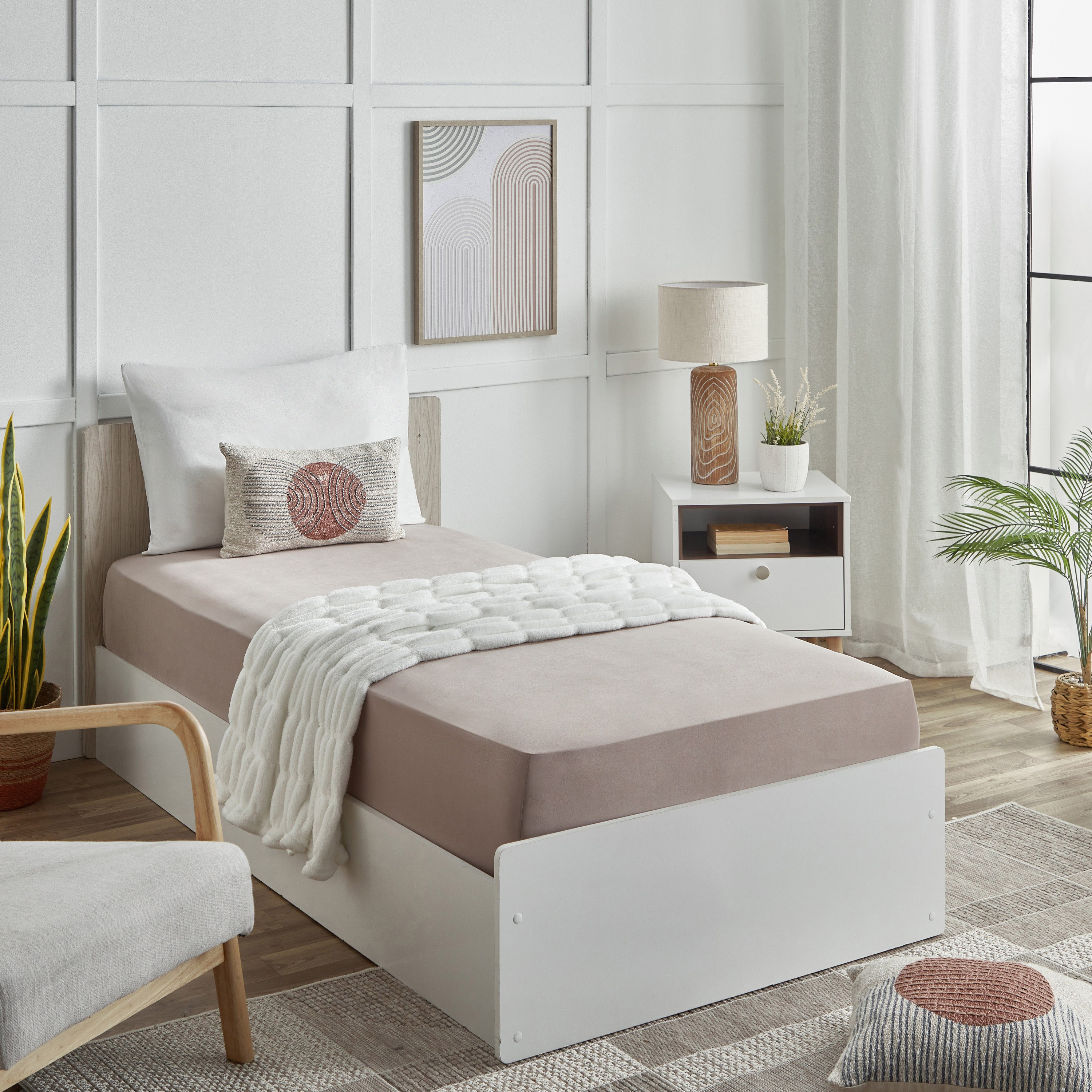 Ferum Micro Jersey Single Fitted Sheet - 90x200+30 cm-hbxhomeware-hbxbedroom-image-7