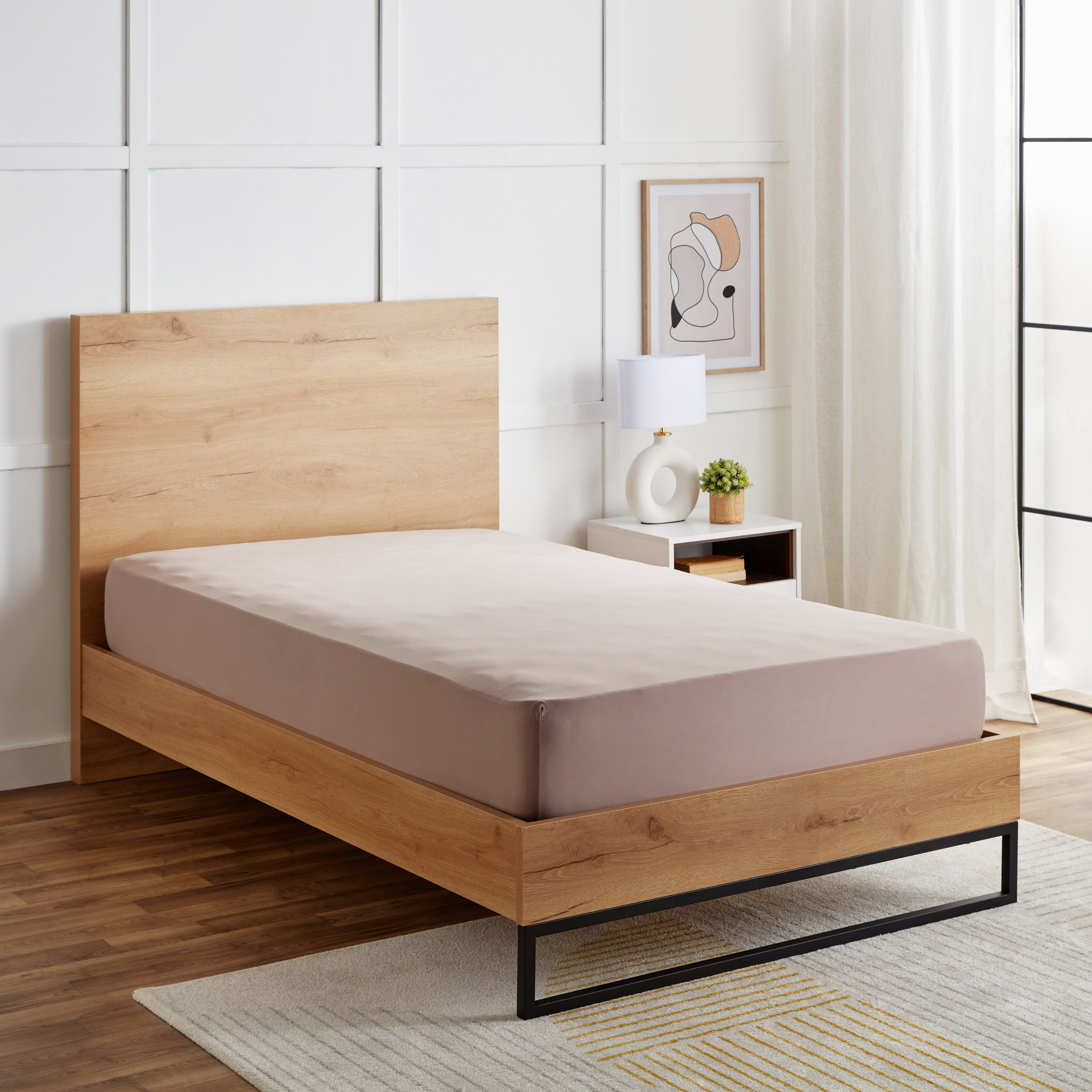 Ferum Micro Jersey Queen Fitted Sheet - 150x200+30 cm-hbxhomeware-bedding-fittedsheets-image-1