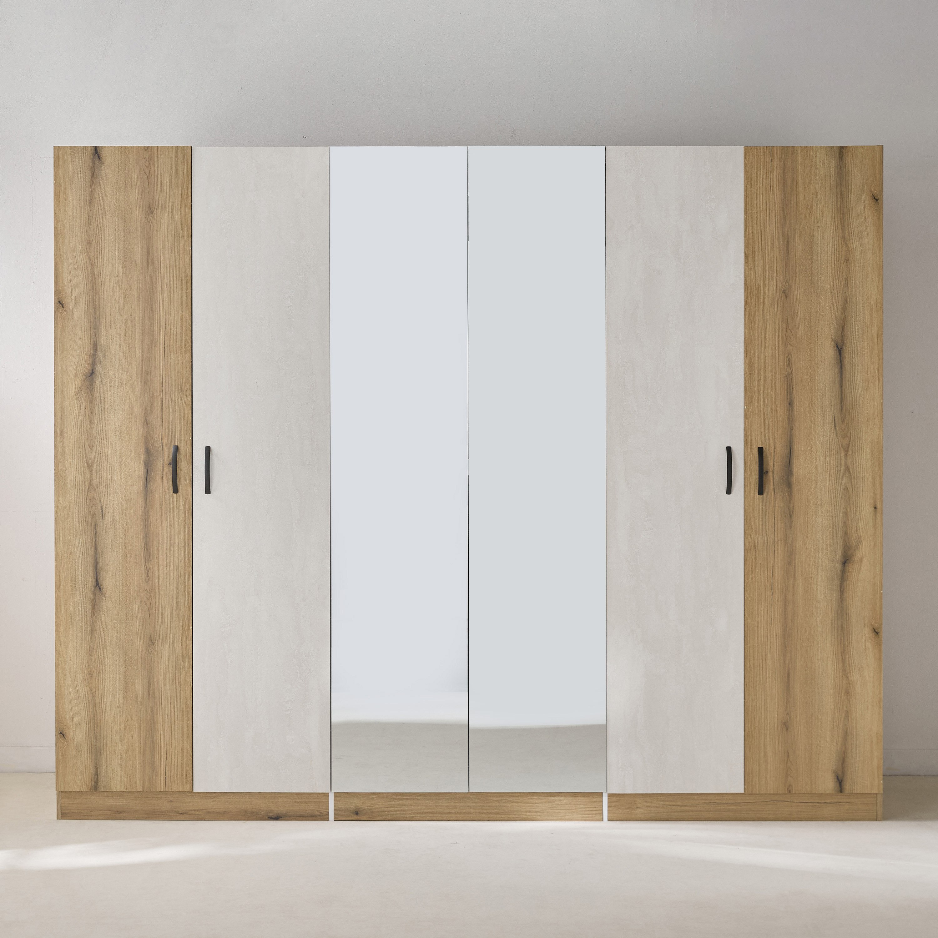 Athens Uber 6-Door Wardrobe with 2 Mirrors-hbxfurniture-wardrobes-image-2