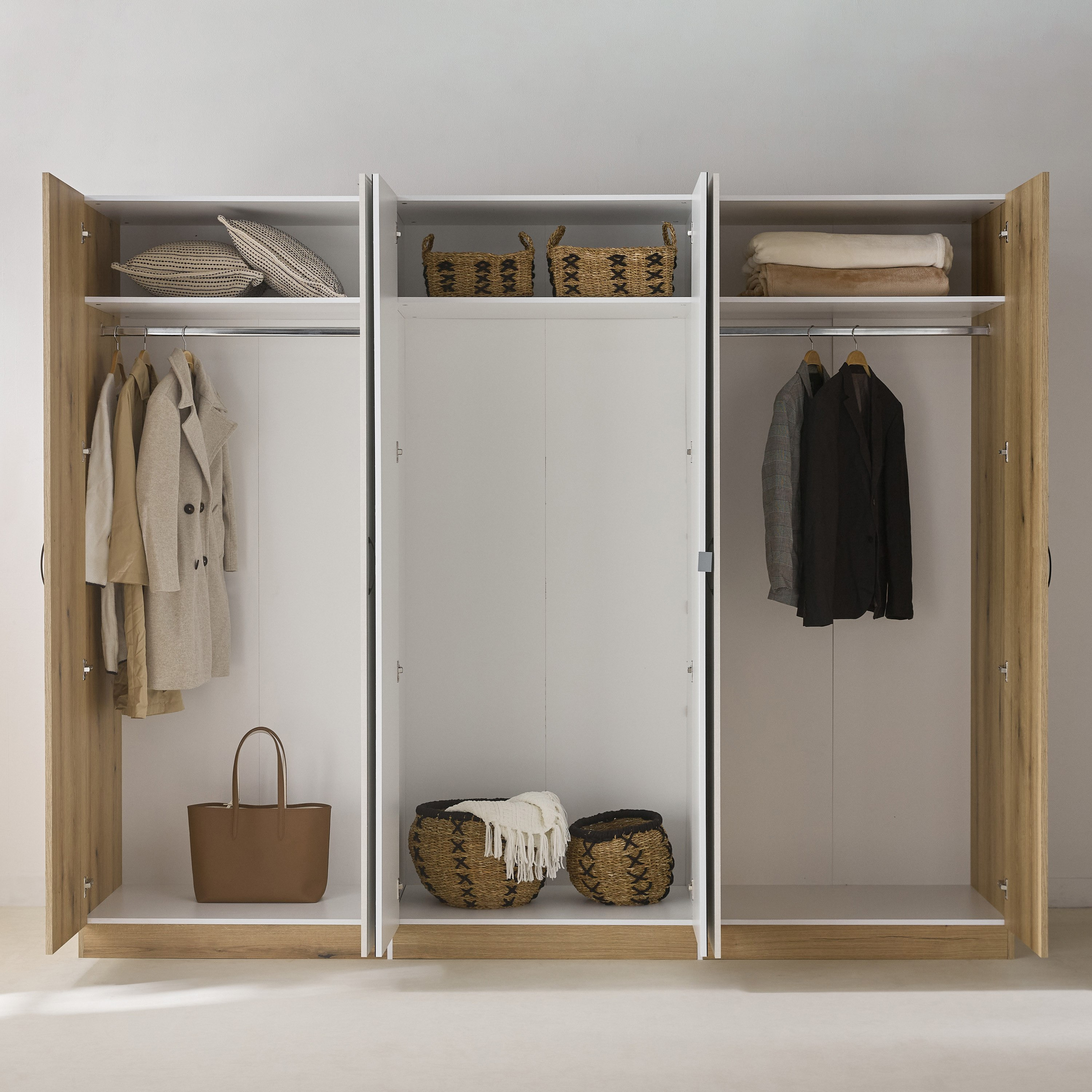 Athens Uber 6-Door Wardrobe with 2 Mirrors-hbxfurniture-wardrobes-image-3