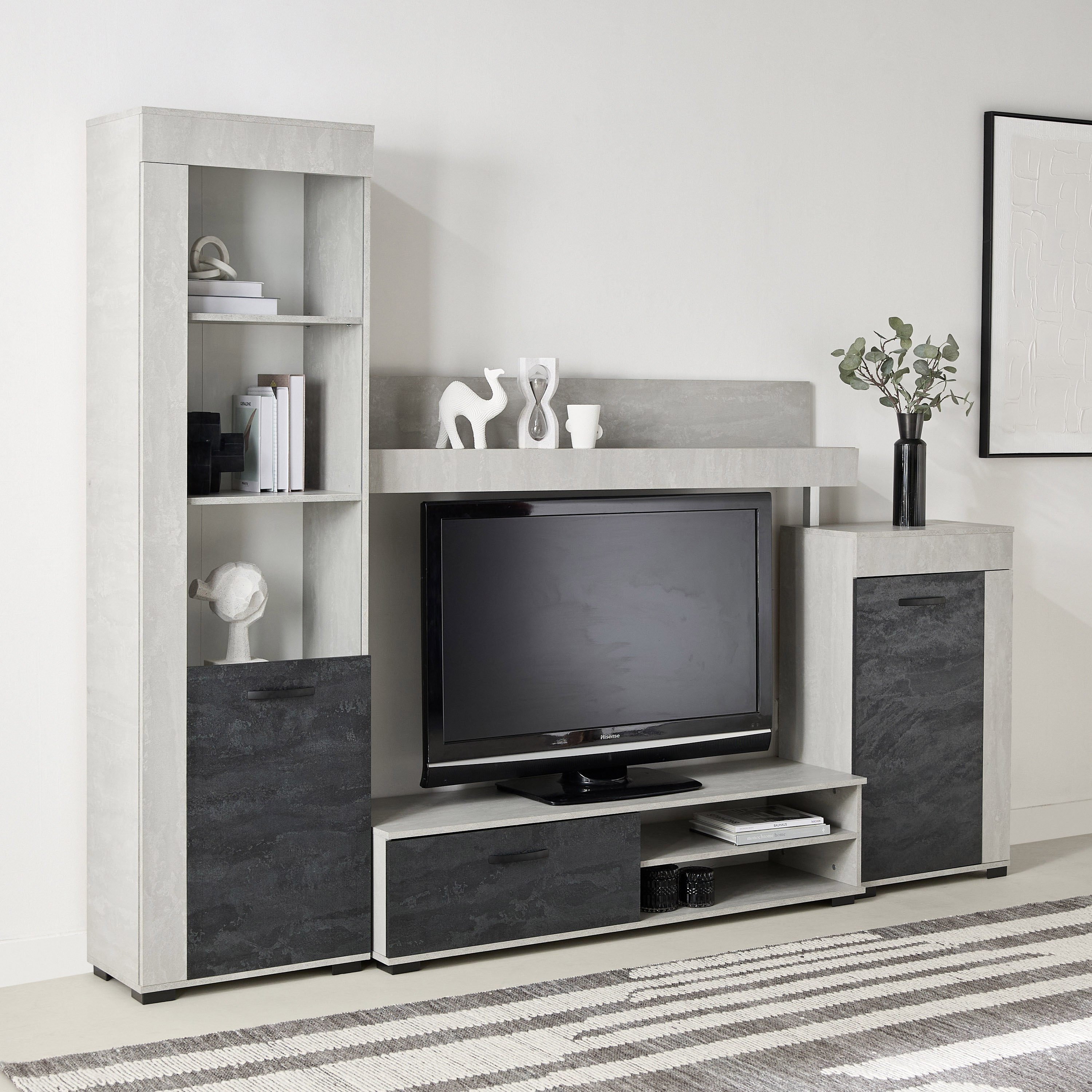 وحدة حائط بمساحة تخزين لأجهزة التلفزيون حتى 55 بوصة من باتارا-hbxlivingroom-mediaunitsandstorage-wallunits-image-1