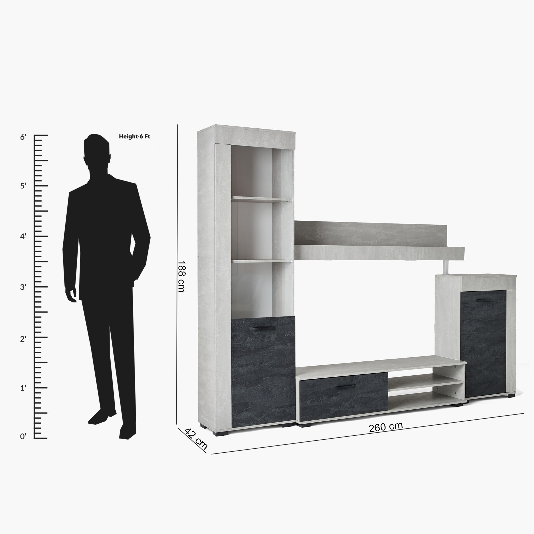 وحدة حائط بمساحة تخزين لأجهزة التلفزيون حتى 55 بوصة من باتارا-hbxlivingroom-mediaunitsandstorage-wallunits-image-14