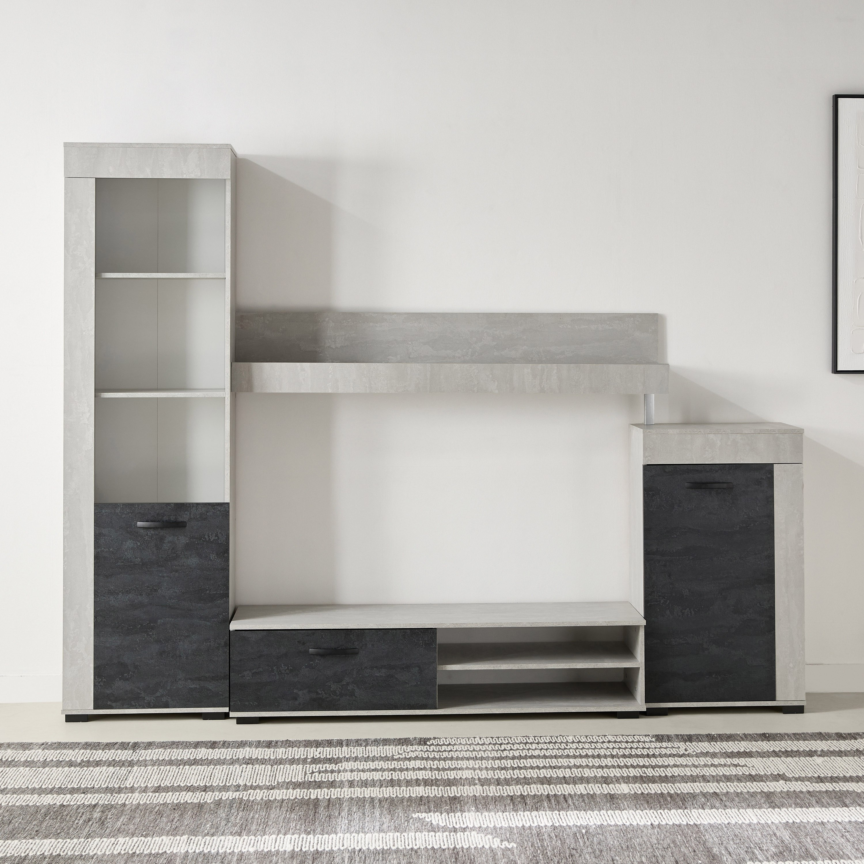 وحدة حائط بمساحة تخزين لأجهزة التلفزيون حتى 55 بوصة من باتارا-hbxlivingroom-mediaunitsandstorage-wallunits-image-3