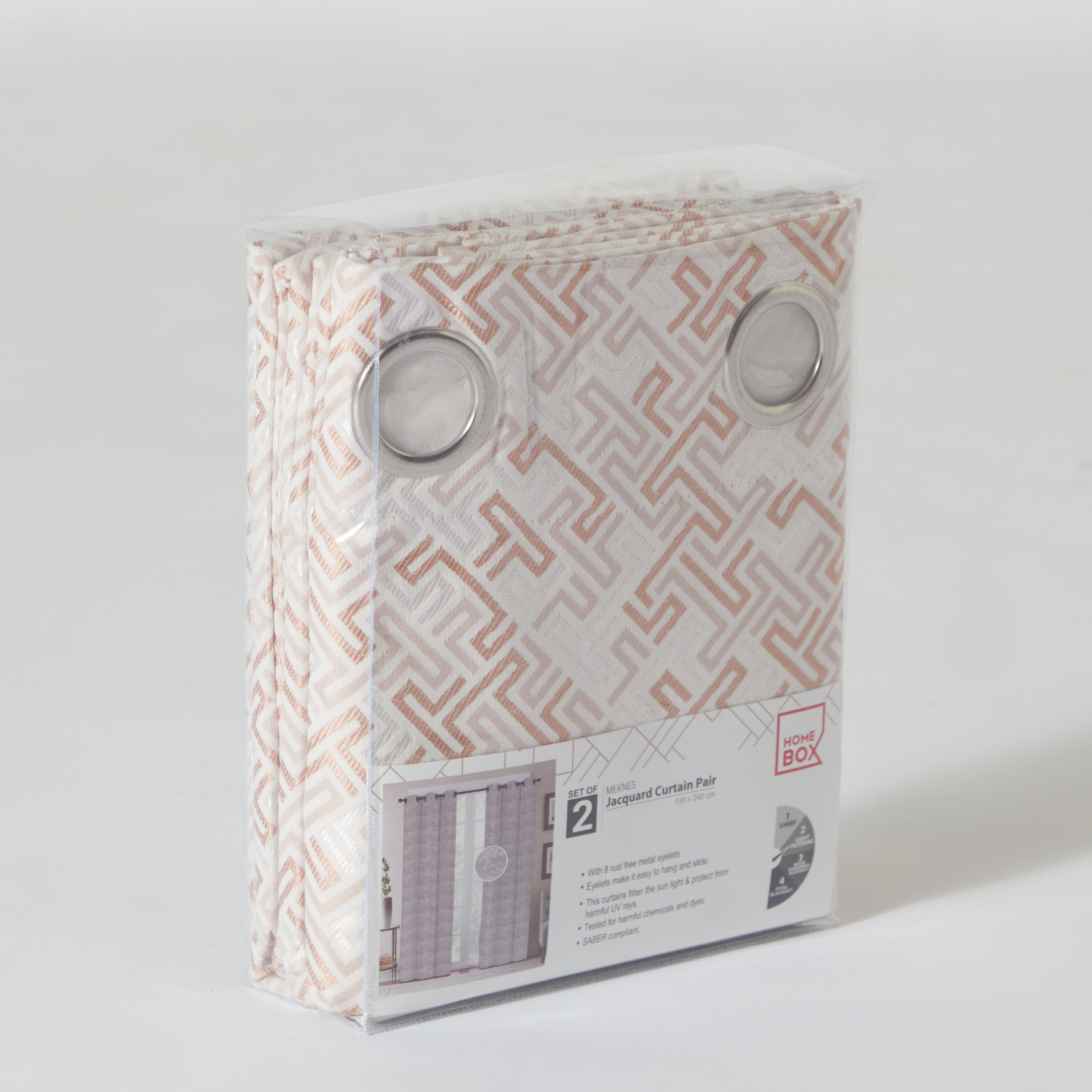 Meknes 2-Piece Jacquard Curtain Set - 140x240 cm-hbxhomeware-hbxdecorandfurnishings-image-4