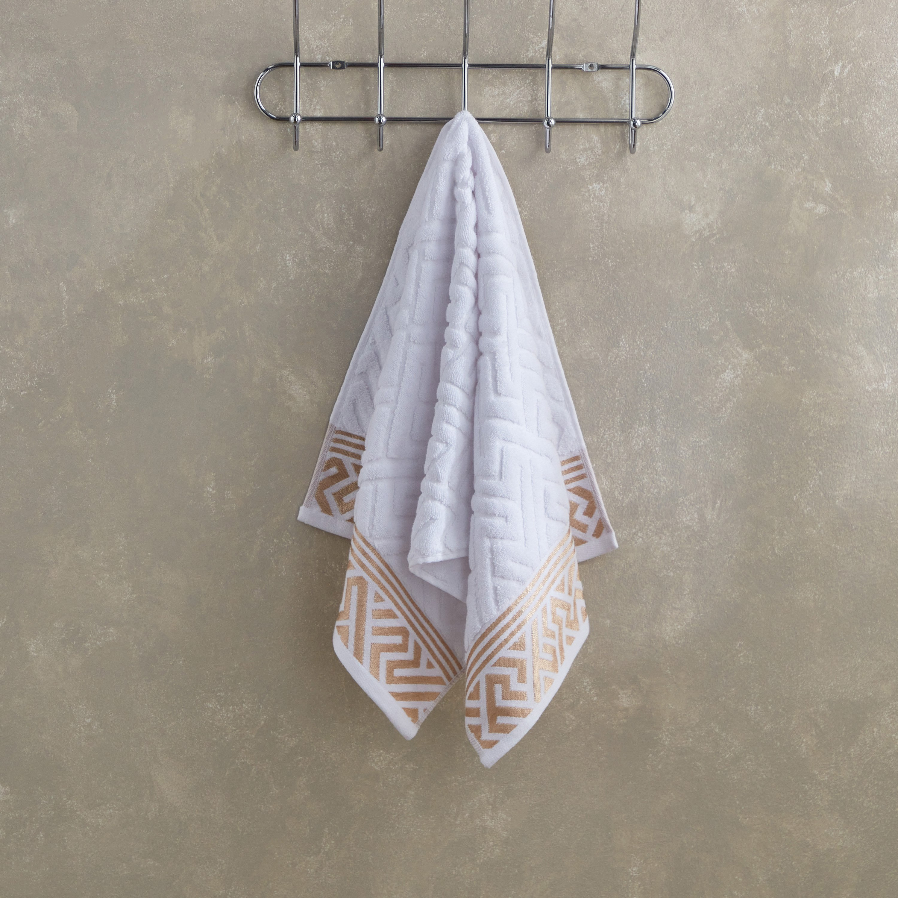 منشفة يد قطن متعددة التصاميم لوريكس من ميكنس - 50x90 سم-hbxbathroom-bathroomtextiles-image-1