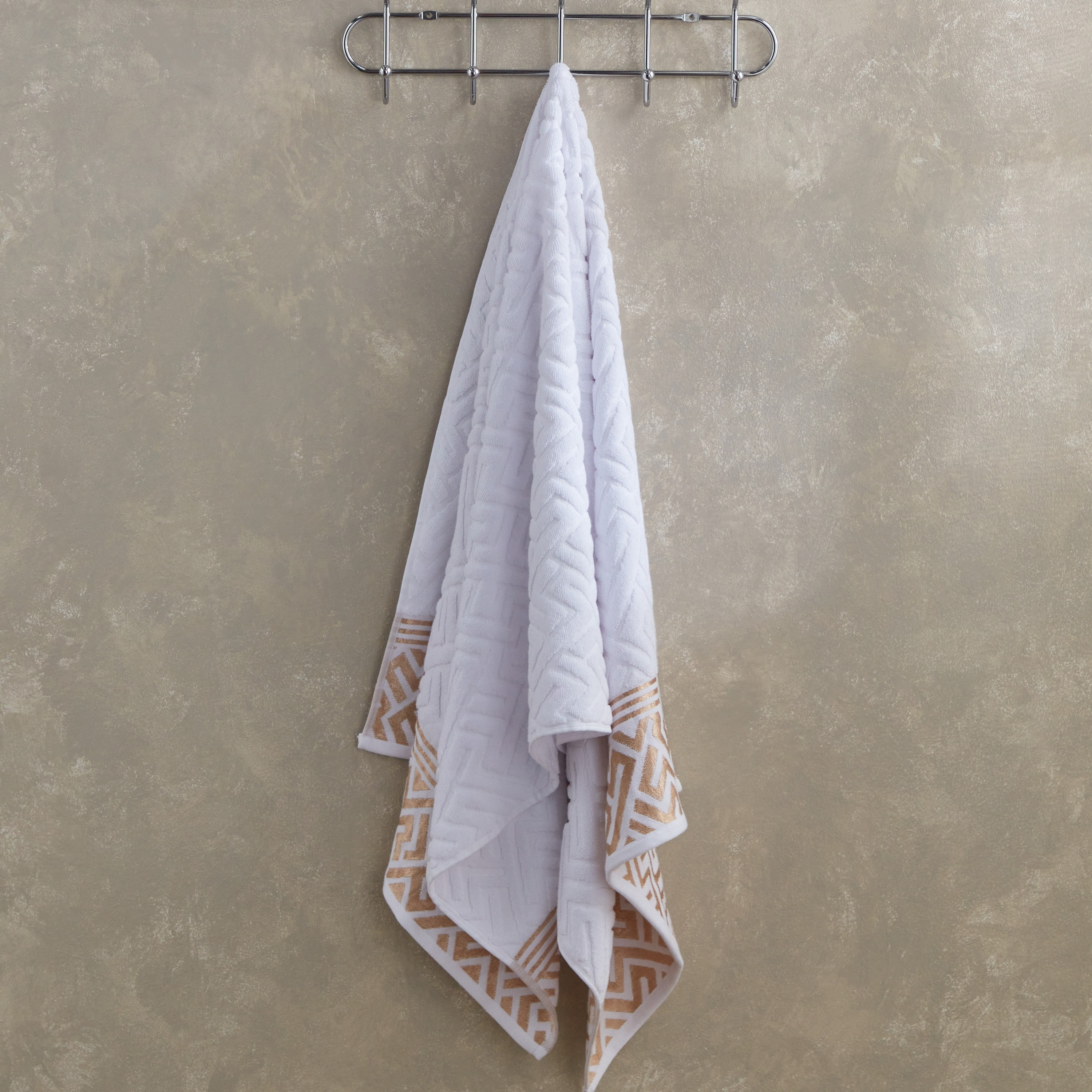 منشفة حمام قطن متعددة التصاميم لوريكس من ميكنس - 70x140 سم-hbxbathroom-bathroomtextiles-image-1