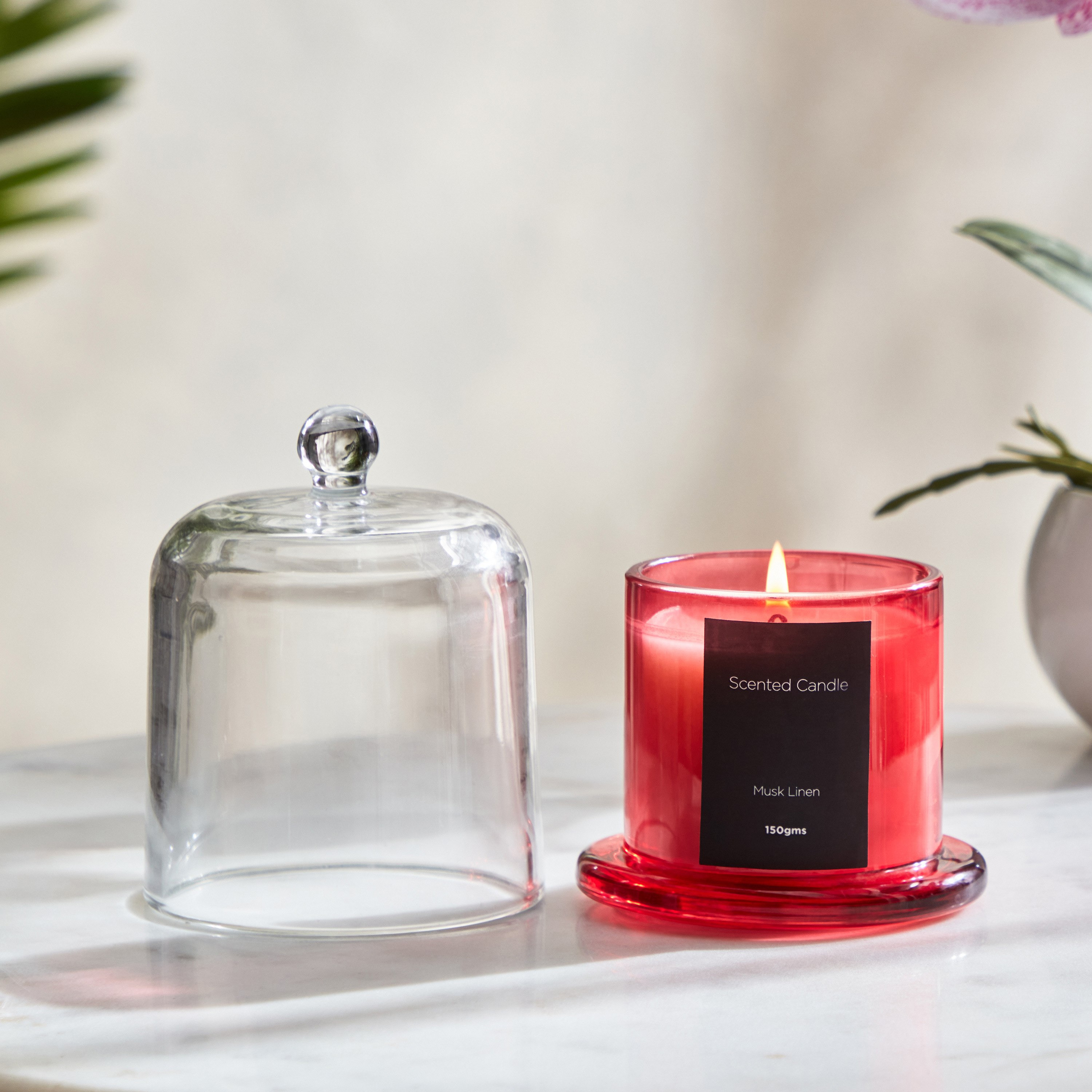 Balmy Musk Linen Scented Candle - 150 gm-hbxlivingroom-decorandaccessories-candles-image-1