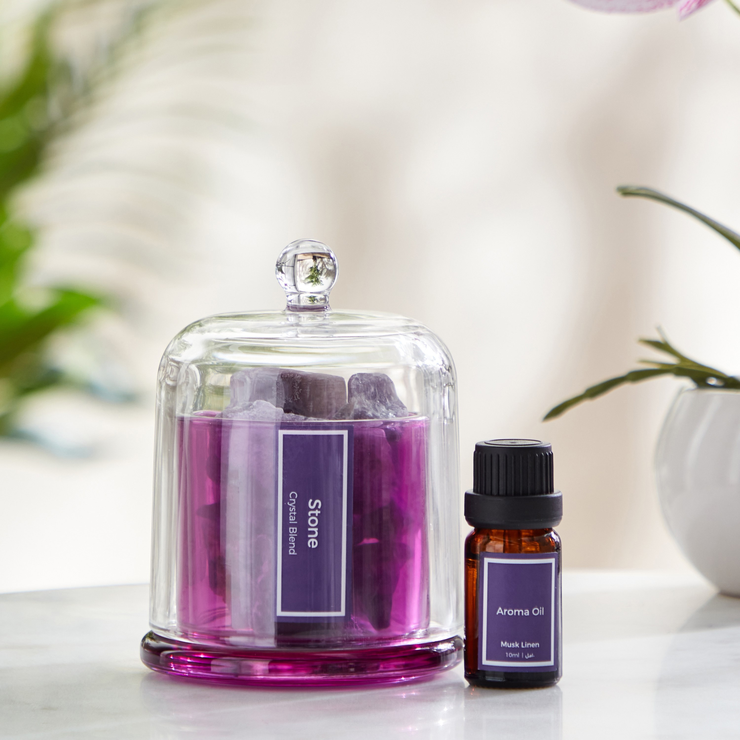 جرة عطور زجاج برائحة حجر الكتان والمسك من بالمي - 210 جم-hbxdecorandfurnishings-homefragrance-roomfreshnersandaromamist-image-1