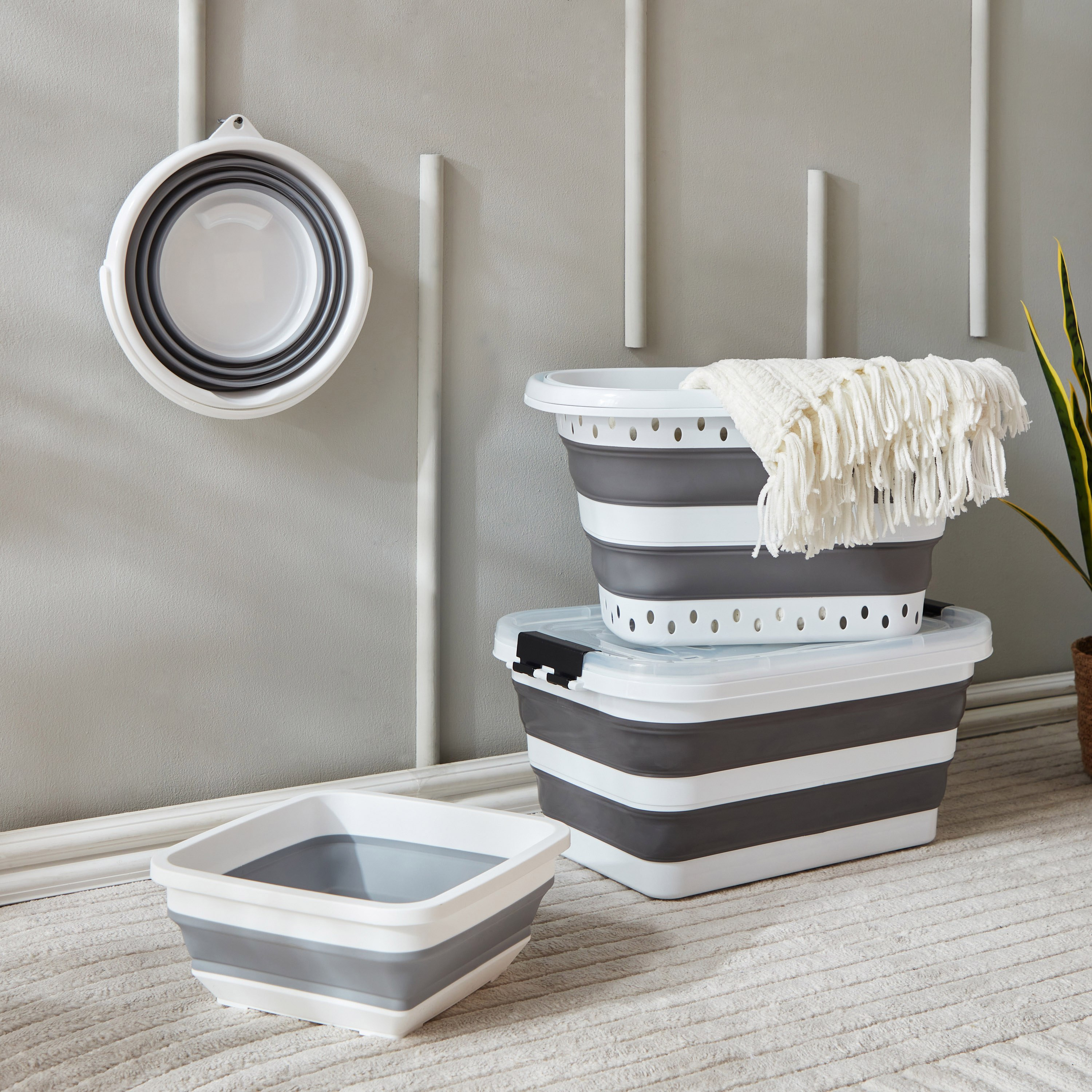 سلة مستطيلة قابلة للطي وموفرة للمساحة - 9 لتر-hbxbedroom-bedroomaccessories-bedroomstorage-image-5