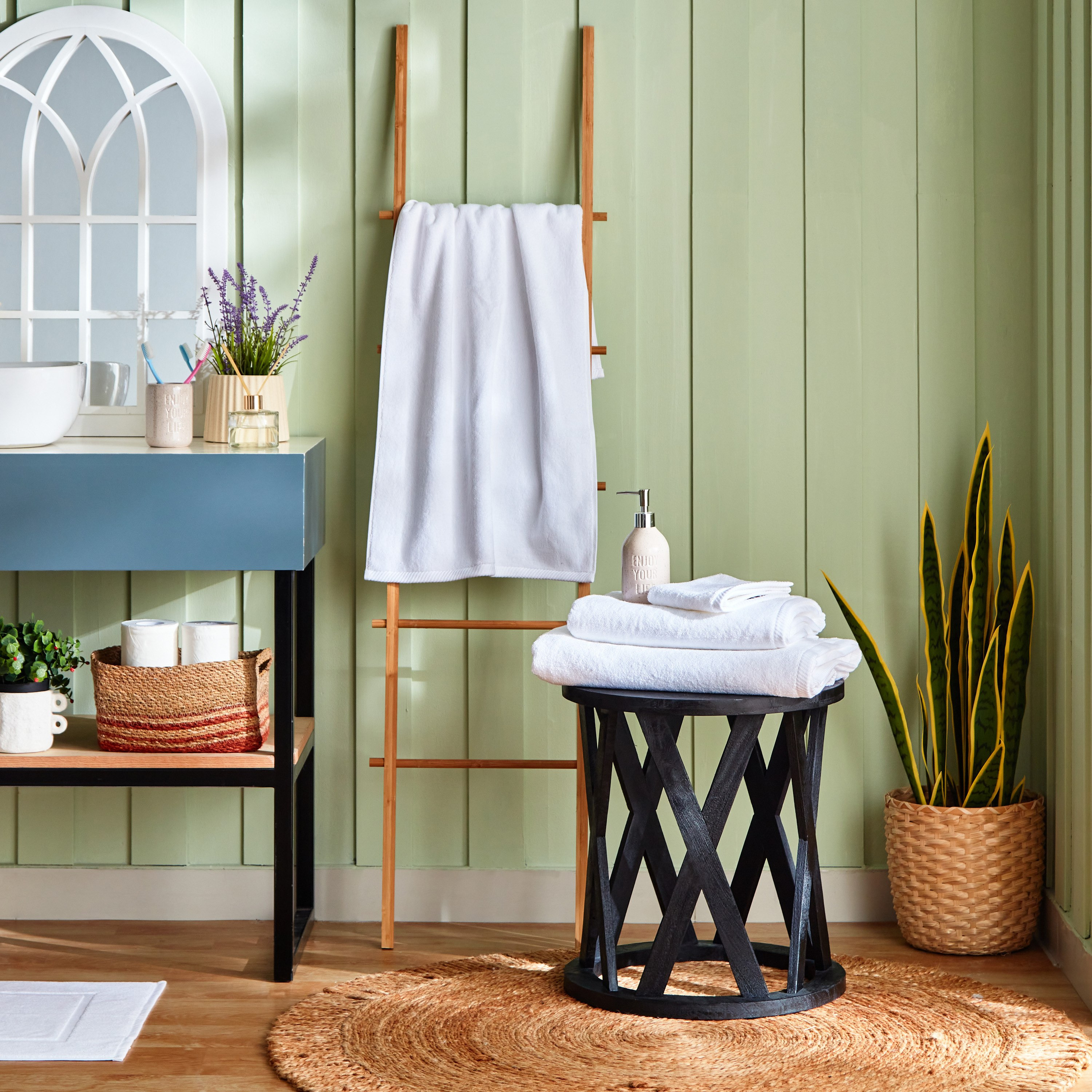 White Haven Zoey Cotton Hand Towel - 50x100 cm-hbxbathroom-bathroomtextiles-image-5